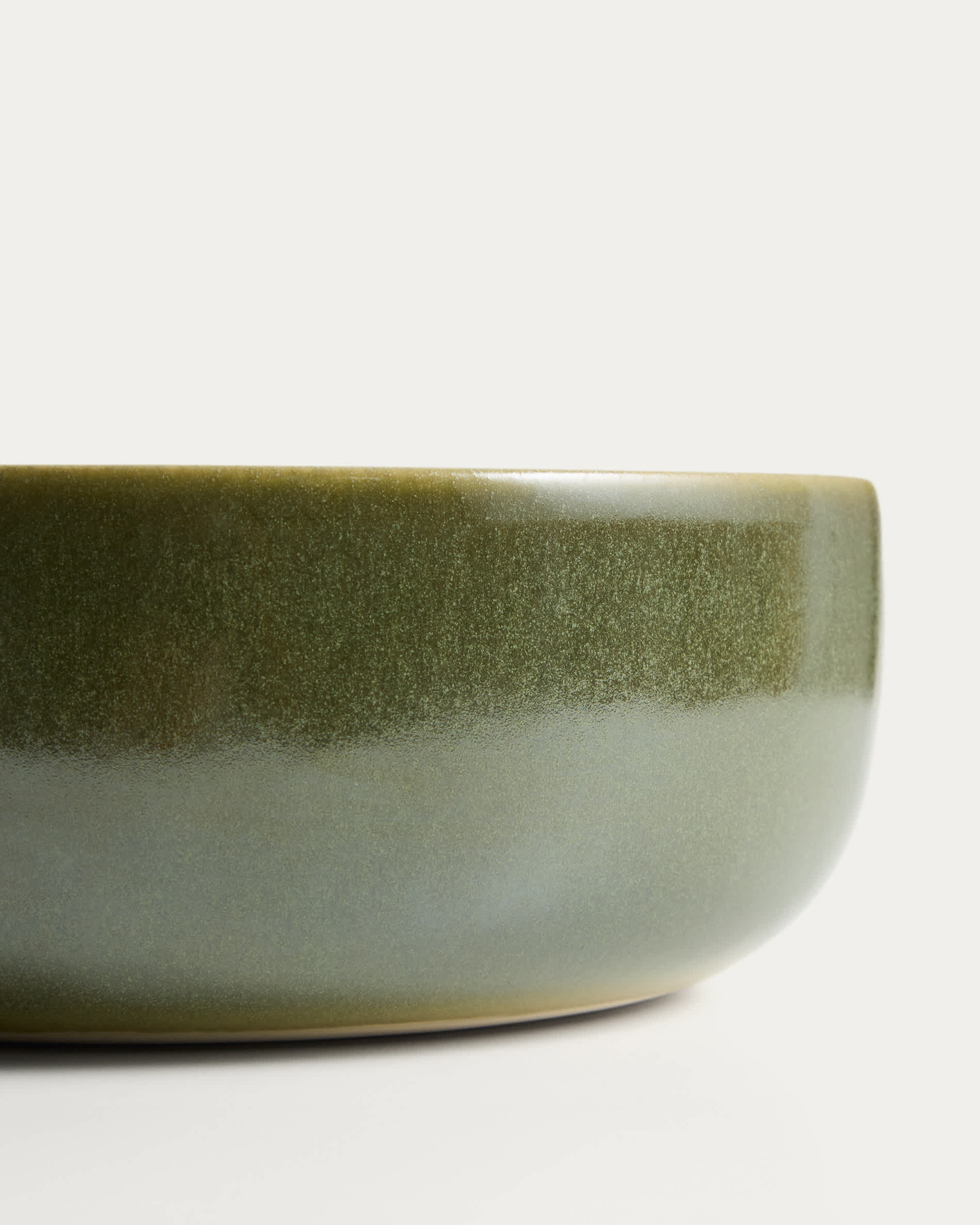 Uilo large green ceramic bowl