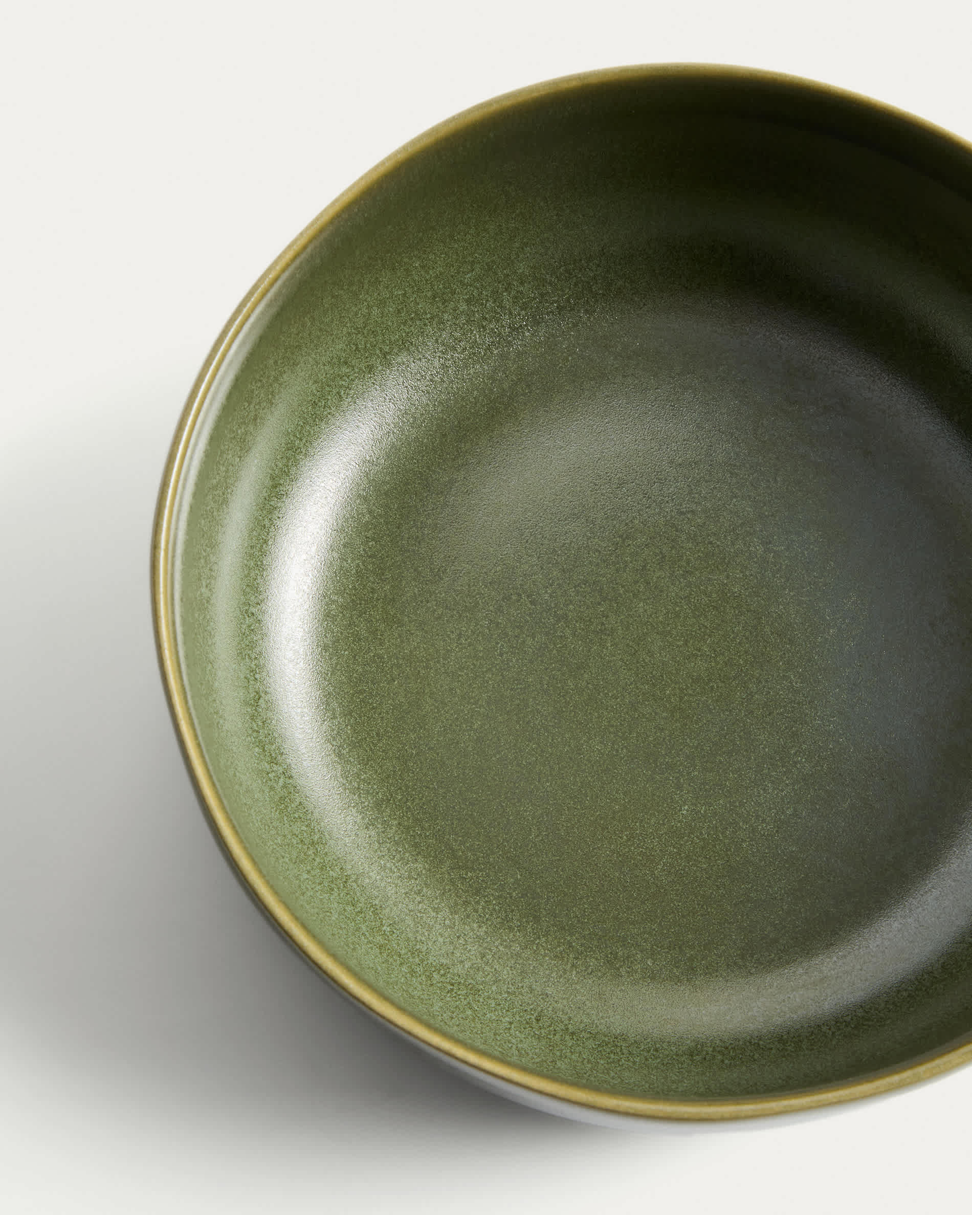 Uilo large green ceramic bowl