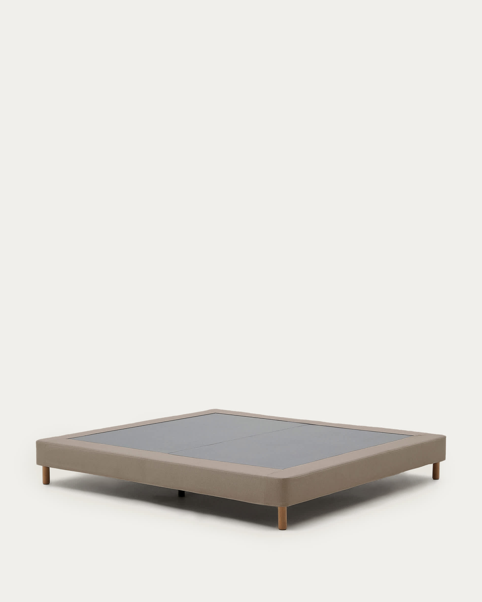 Ofelia brown base with removable cover and solid beech wood legs for 160 x 200cm mattress