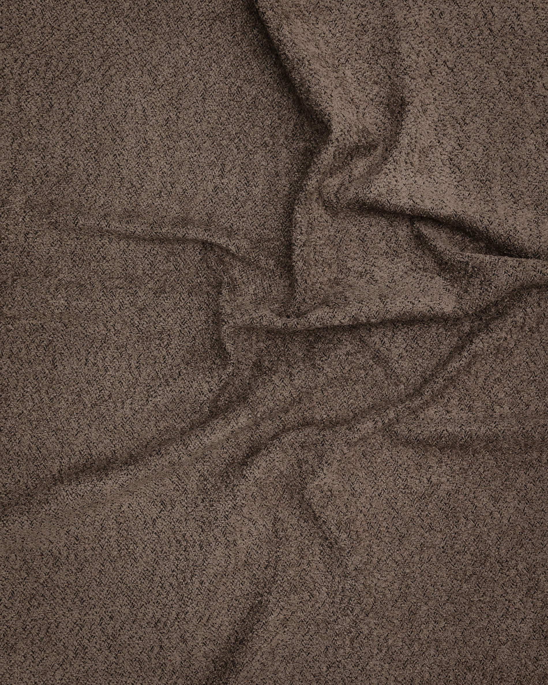 Martina bed with removable cover in brown bouclé fabric for 160 x 200cm mattress FSC Mix Credit