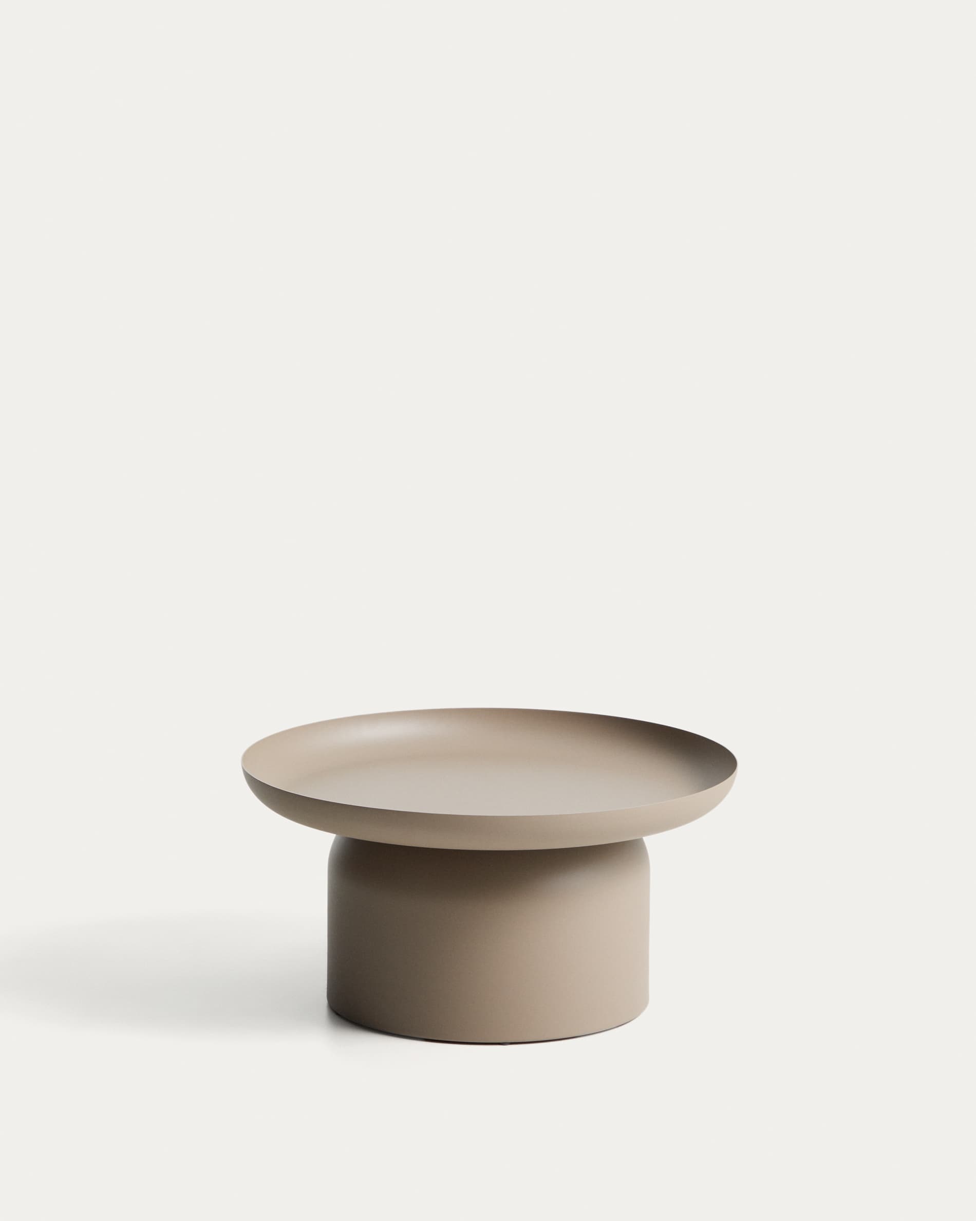 Arcola coffee table in taupe aluminium Ø70cm