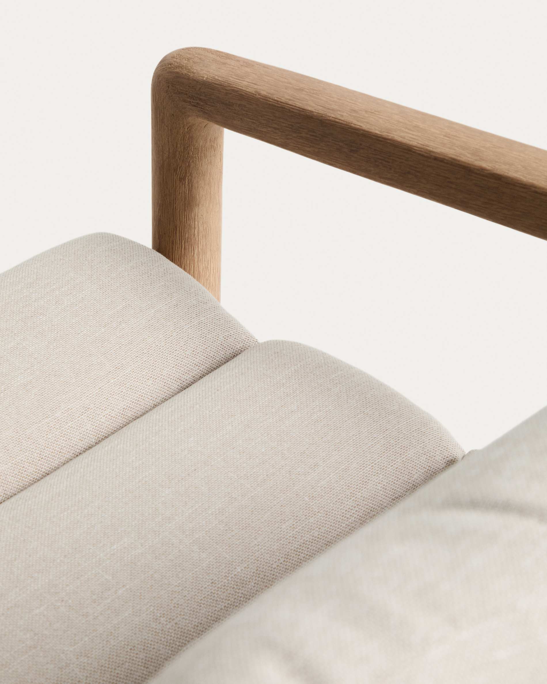 Menfi armchair in solid acacia wood and green rope cord FSC 100%