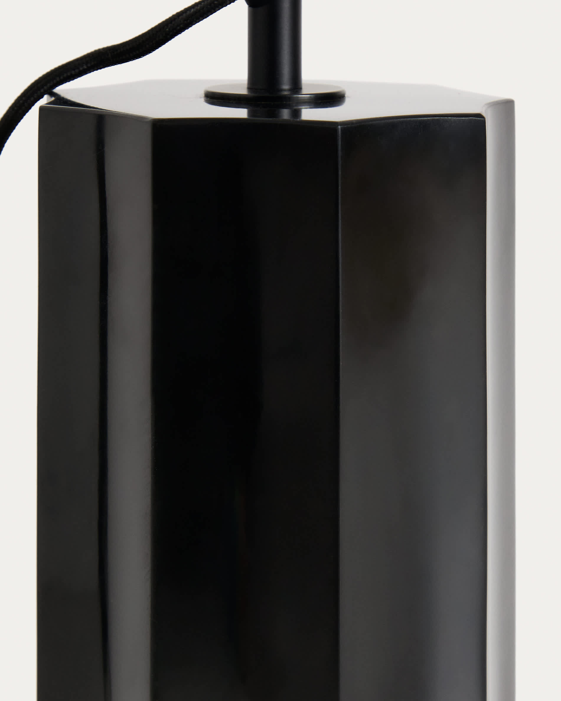 Idela floor lamp in smoked glass and black marble