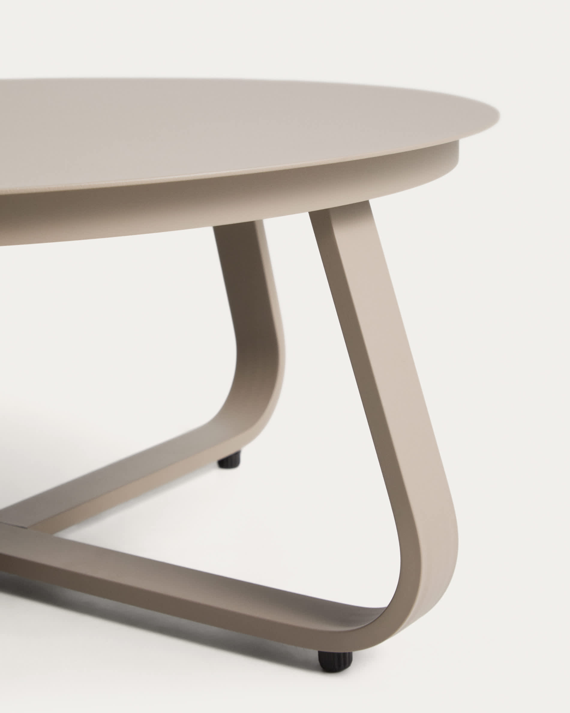 Tamaris taupe aluminium outdoor coffee table Ø80cm