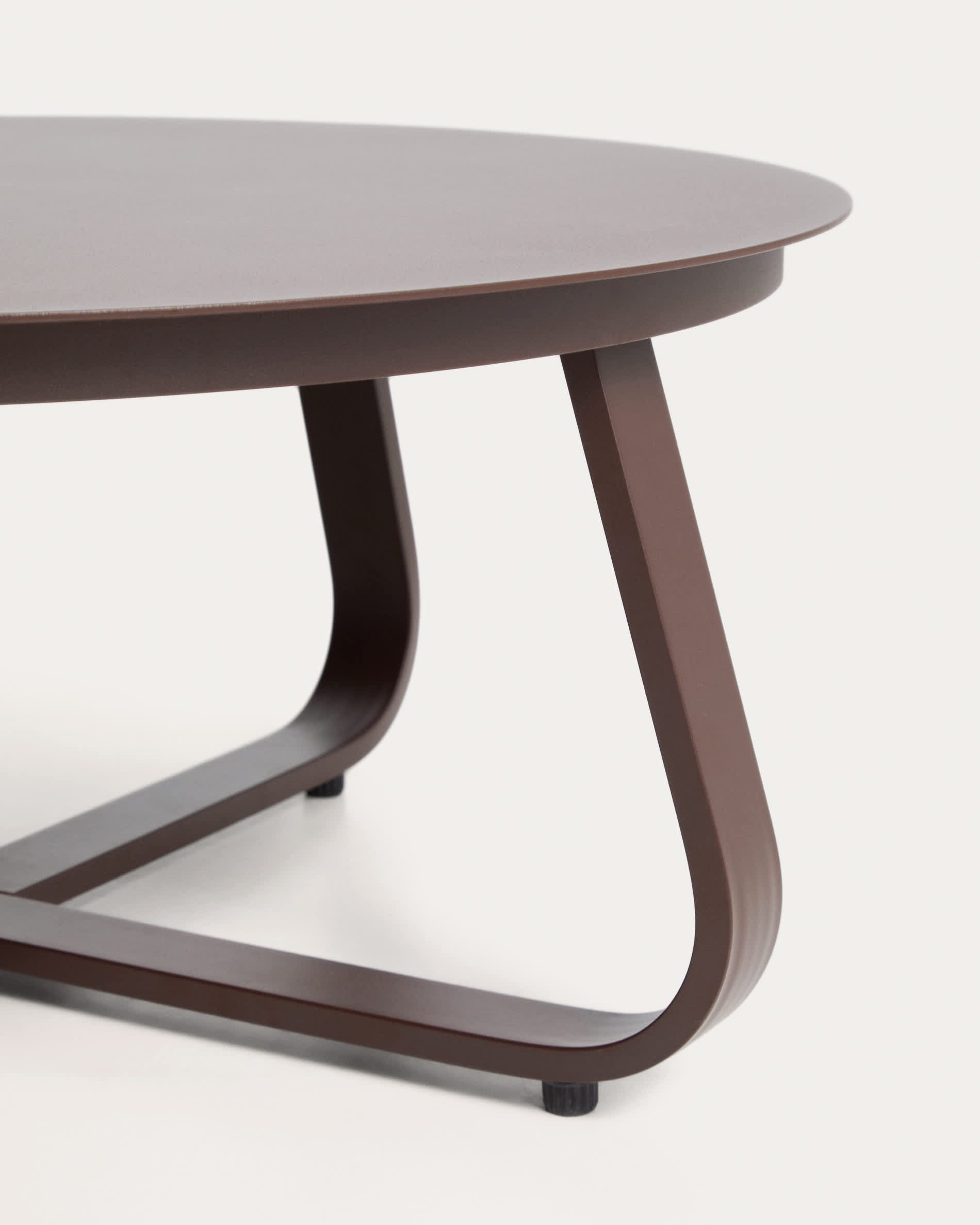 Tamaris brown aluminium outdoor coffee table Ø80cm