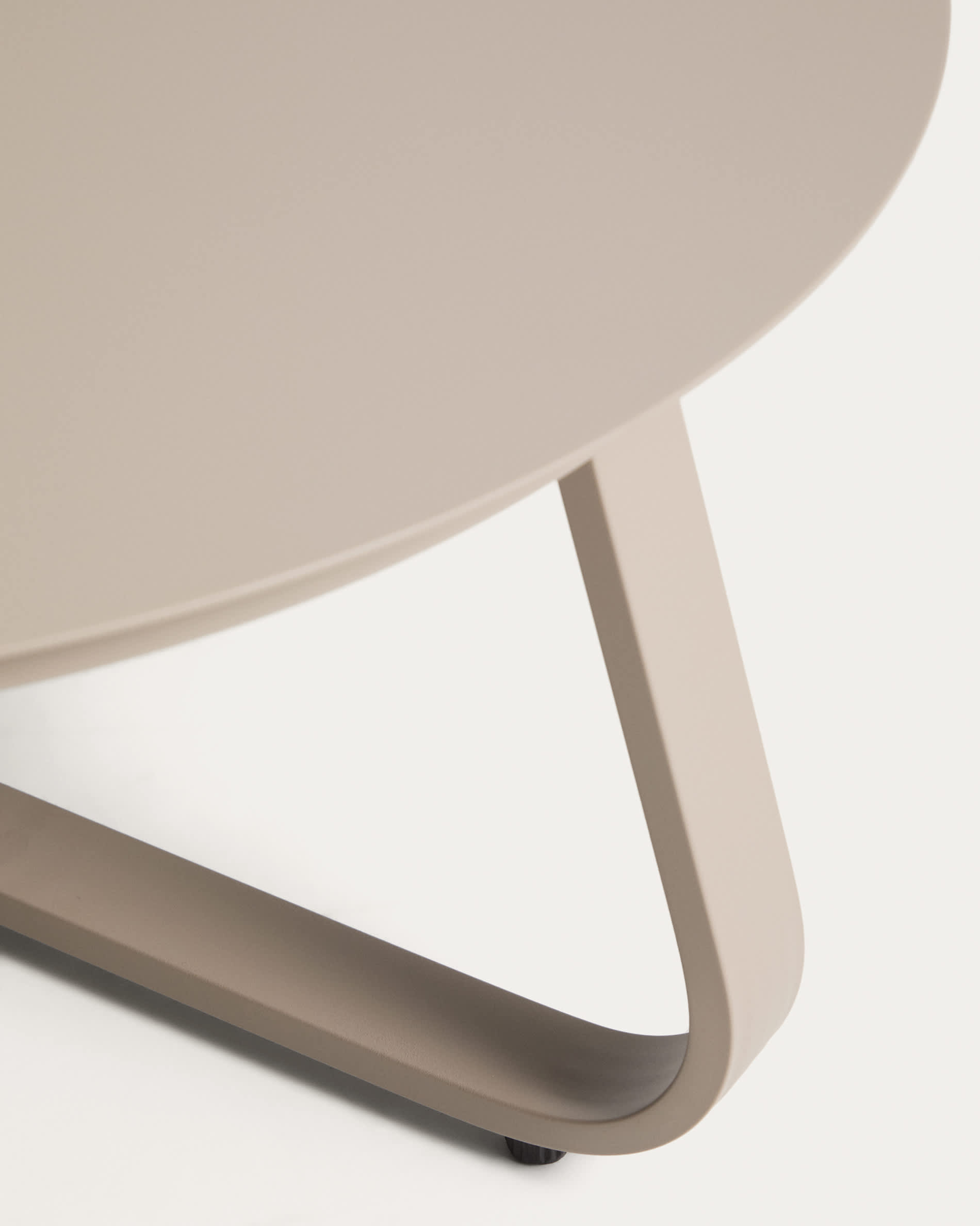 Tamaris taupe aluminium outdoor coffee table Ø80cm