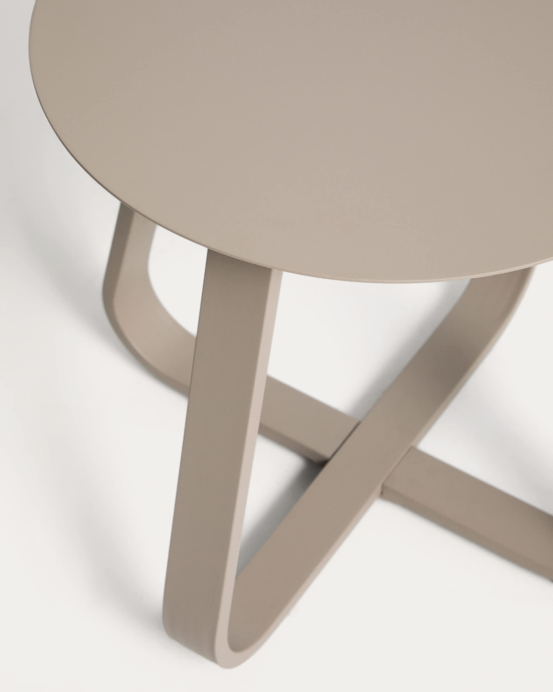 Tamaris taupe aluminium outdoor side table Ø48cm
