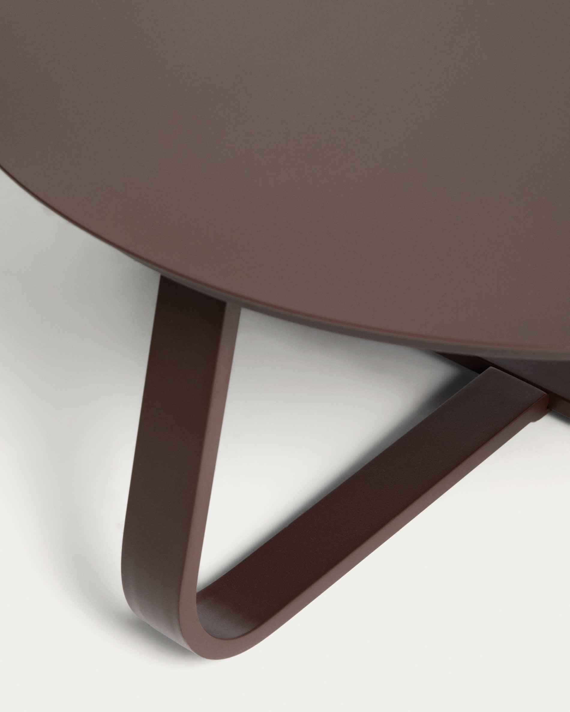 Tamaris brown aluminium outdoor coffee table Ø80cm