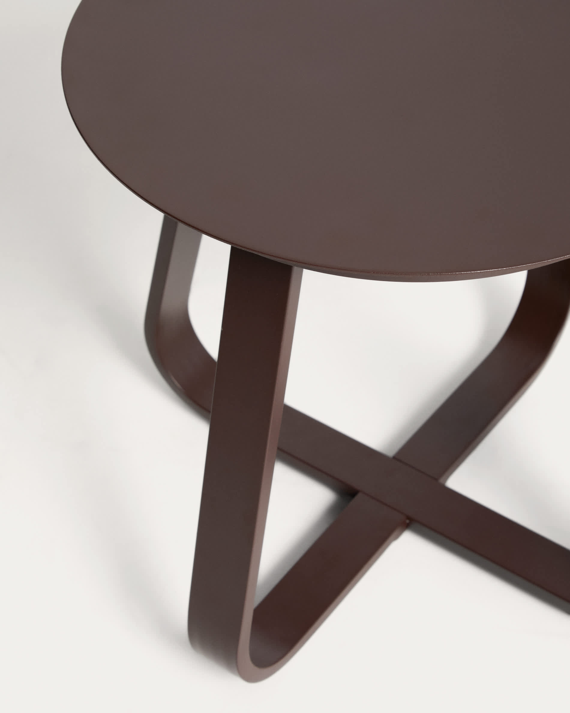 Tamaris brown aluminium outdoor side table Ø48cm