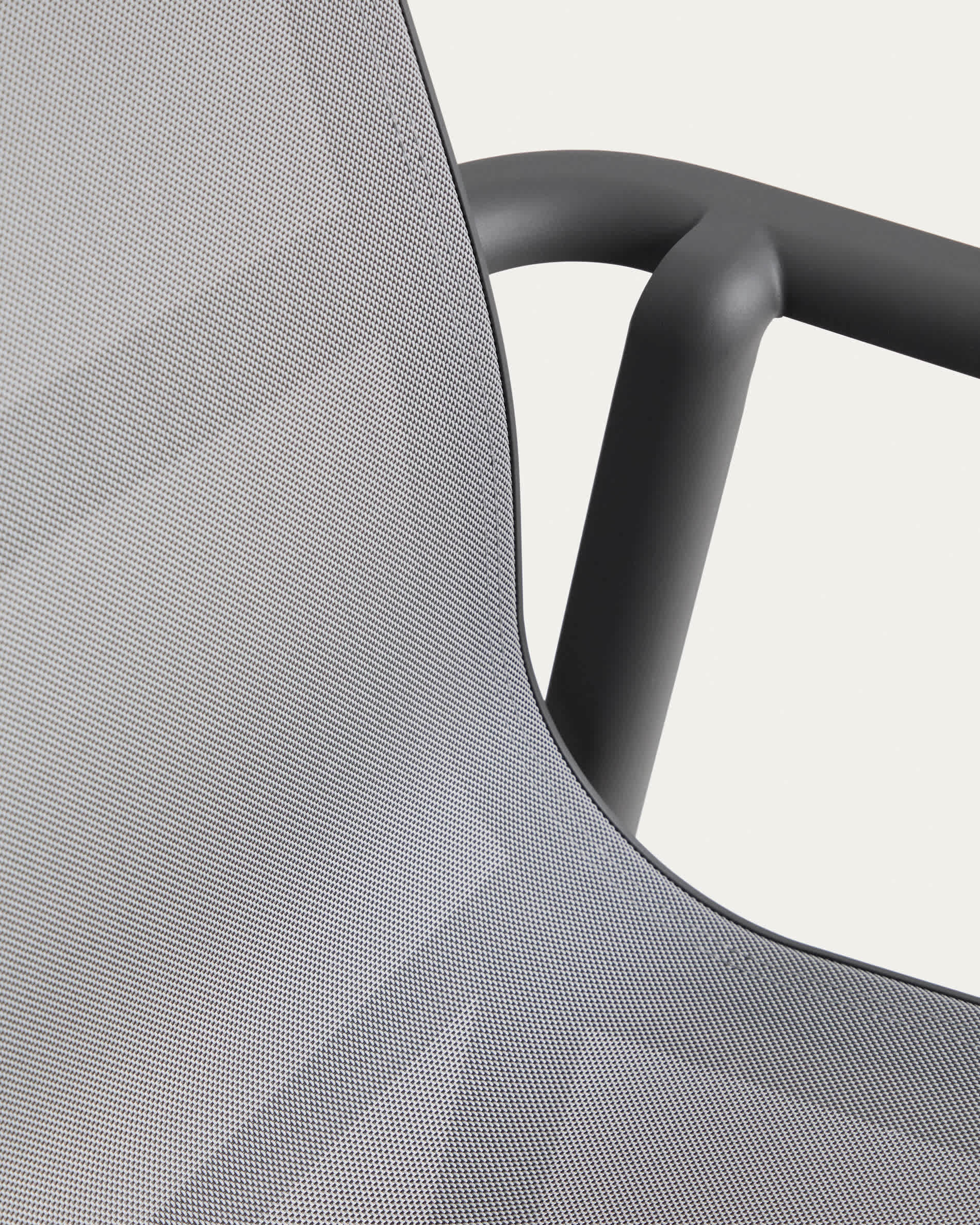 Canea stackable outdoor chair in grey texteline and graphite aluminium