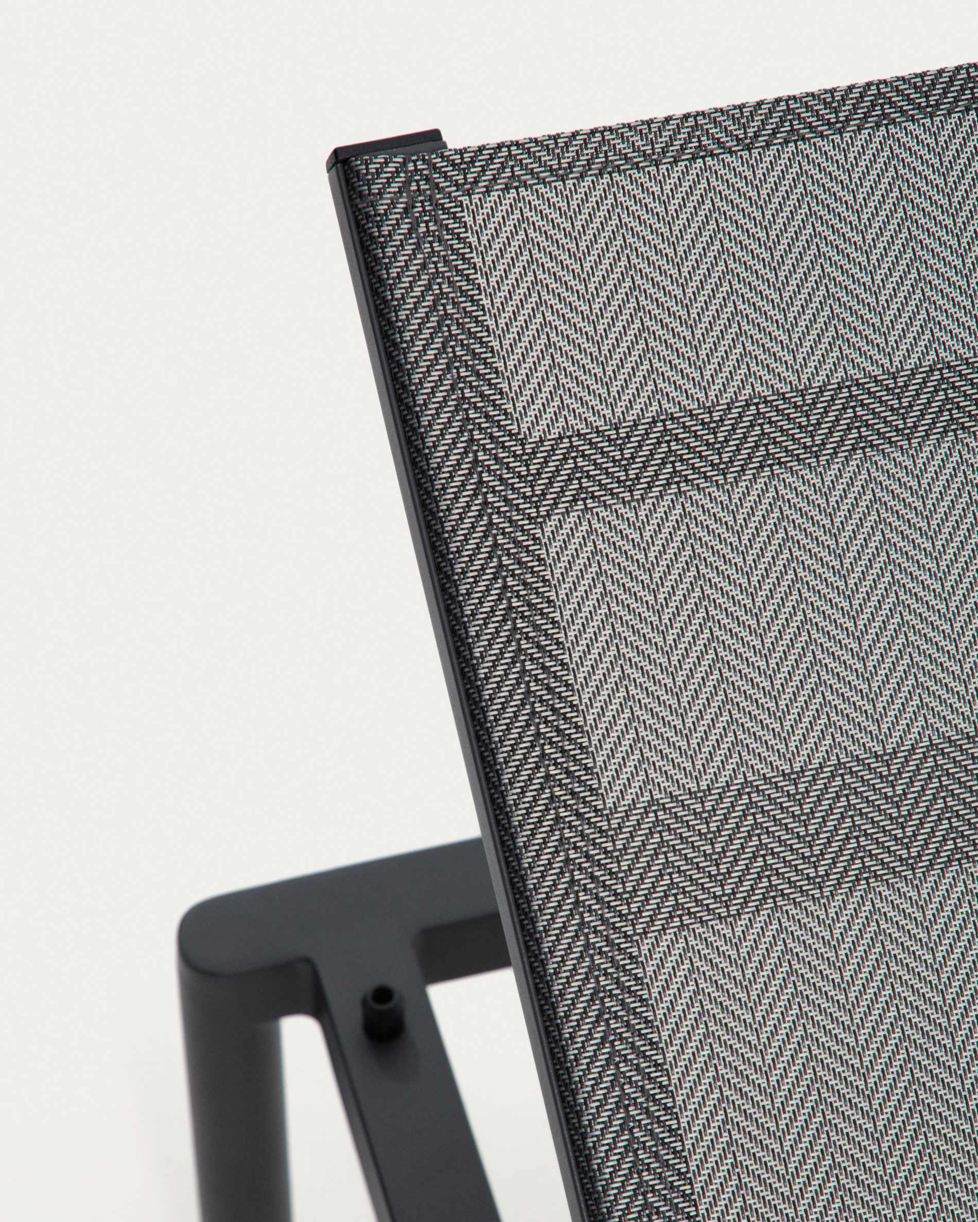 Stackable sun lounger Lesina in graphite aluminium and grey texteline