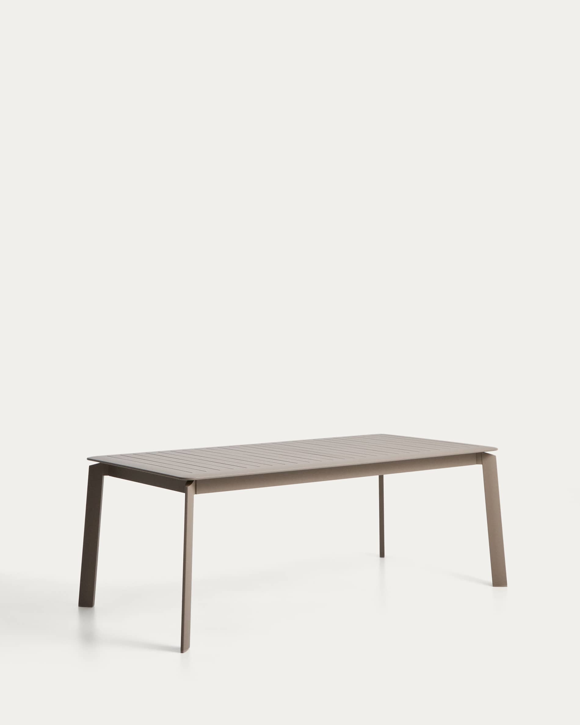Brela taupe extendable aluminium table 205(287) x 100cm