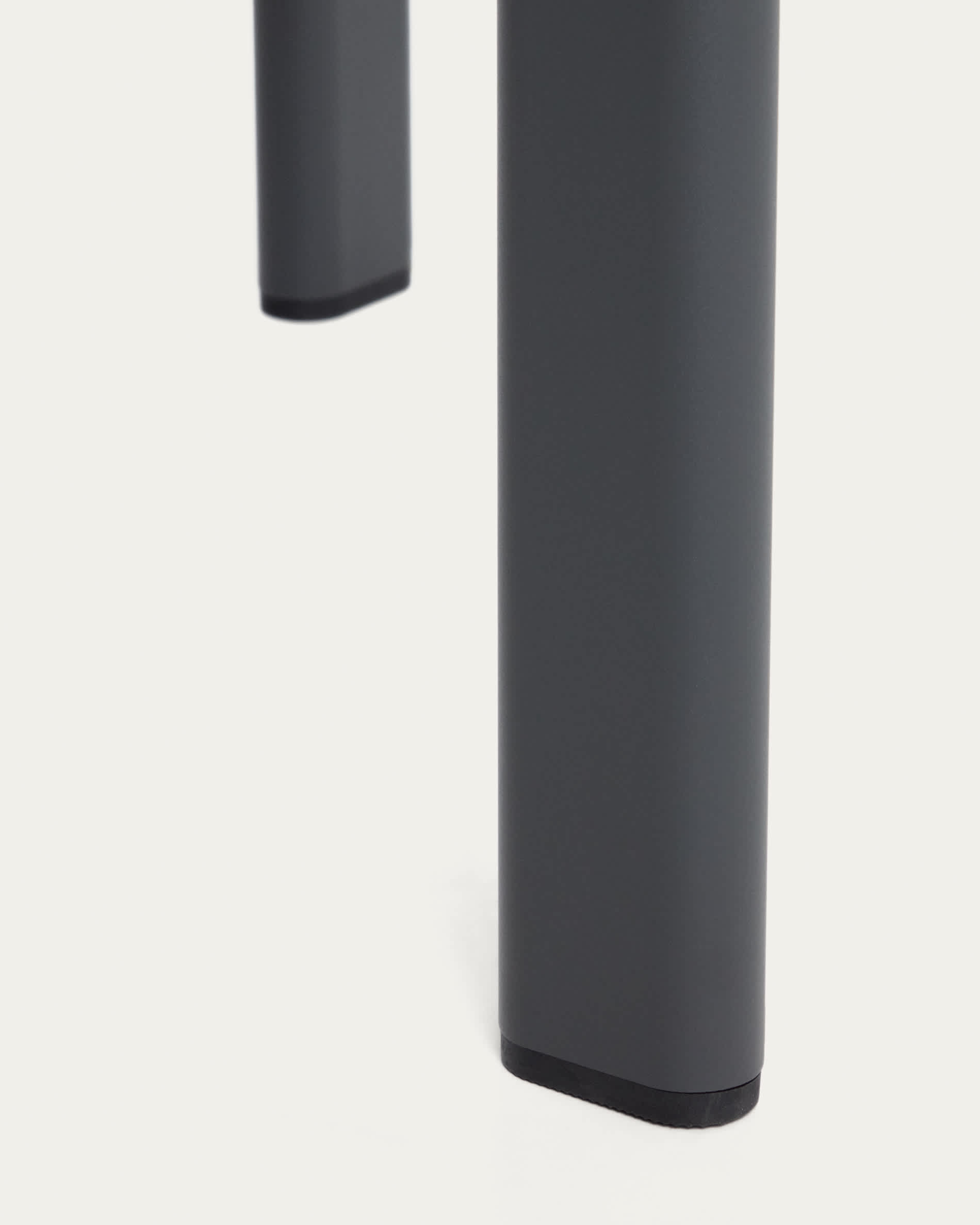 Anafi table in sintered stone and graphite aluminium 140 x 80 cm