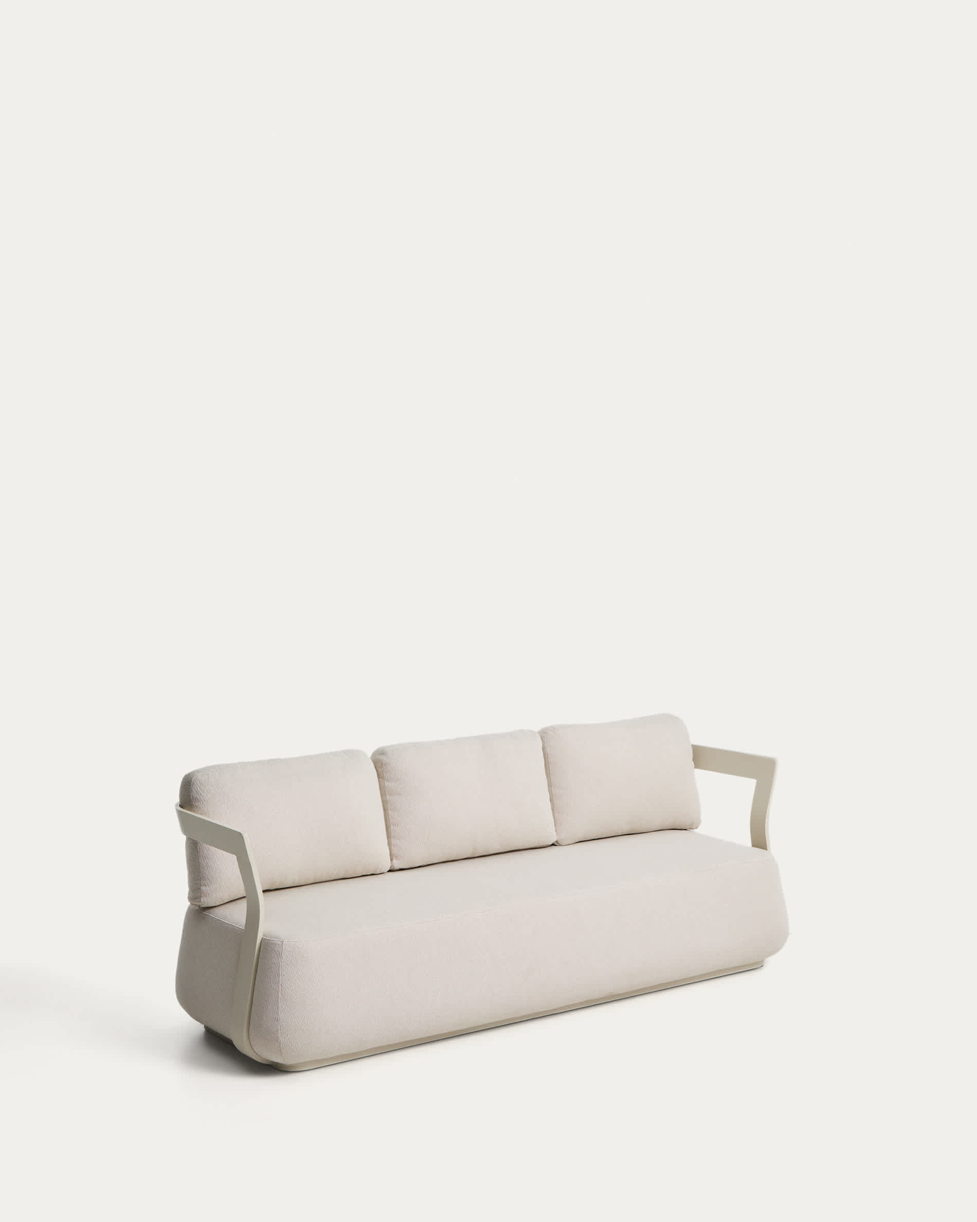 Tamaris ecru aluminium 3-seater sofa 217 cm