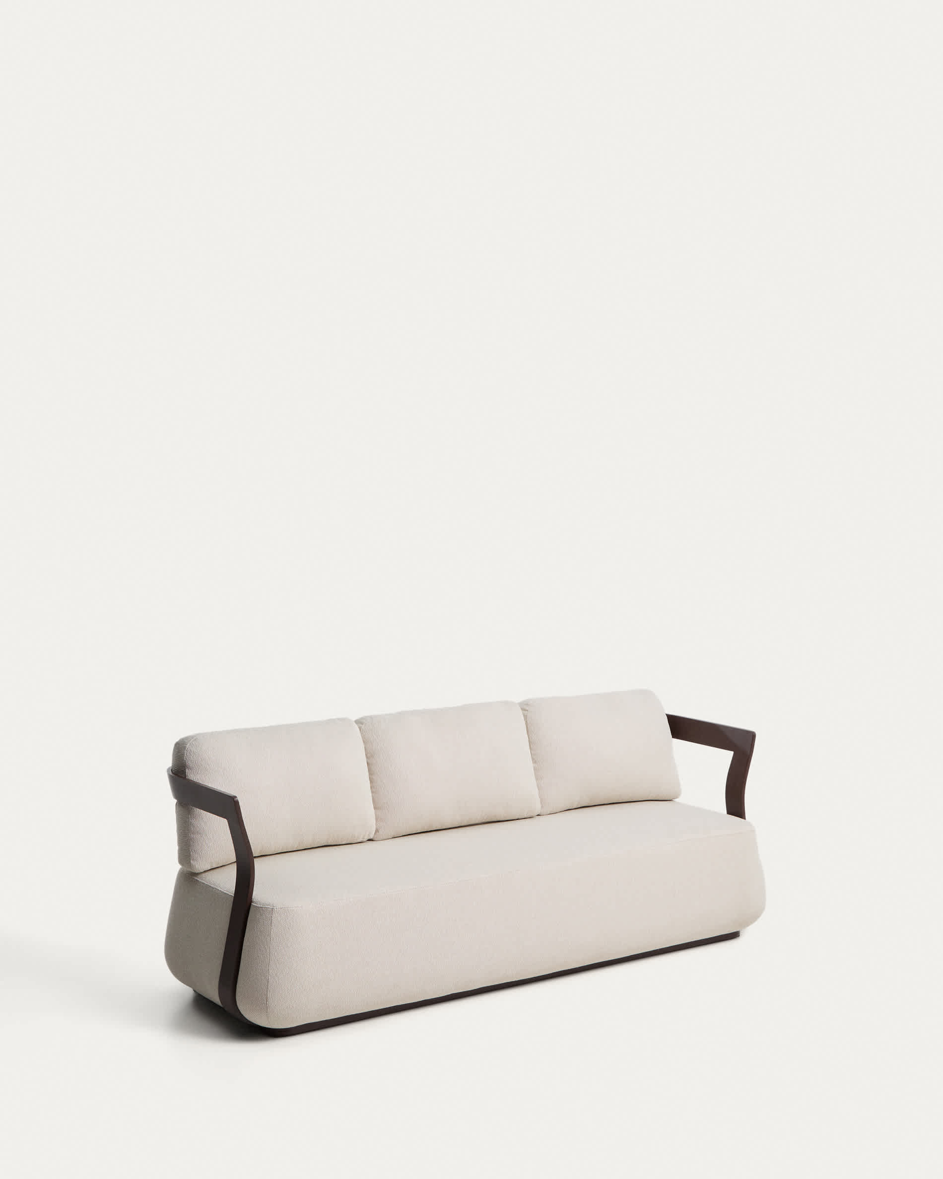 Tamaris brown aluminium 3-seater sofa 217cm