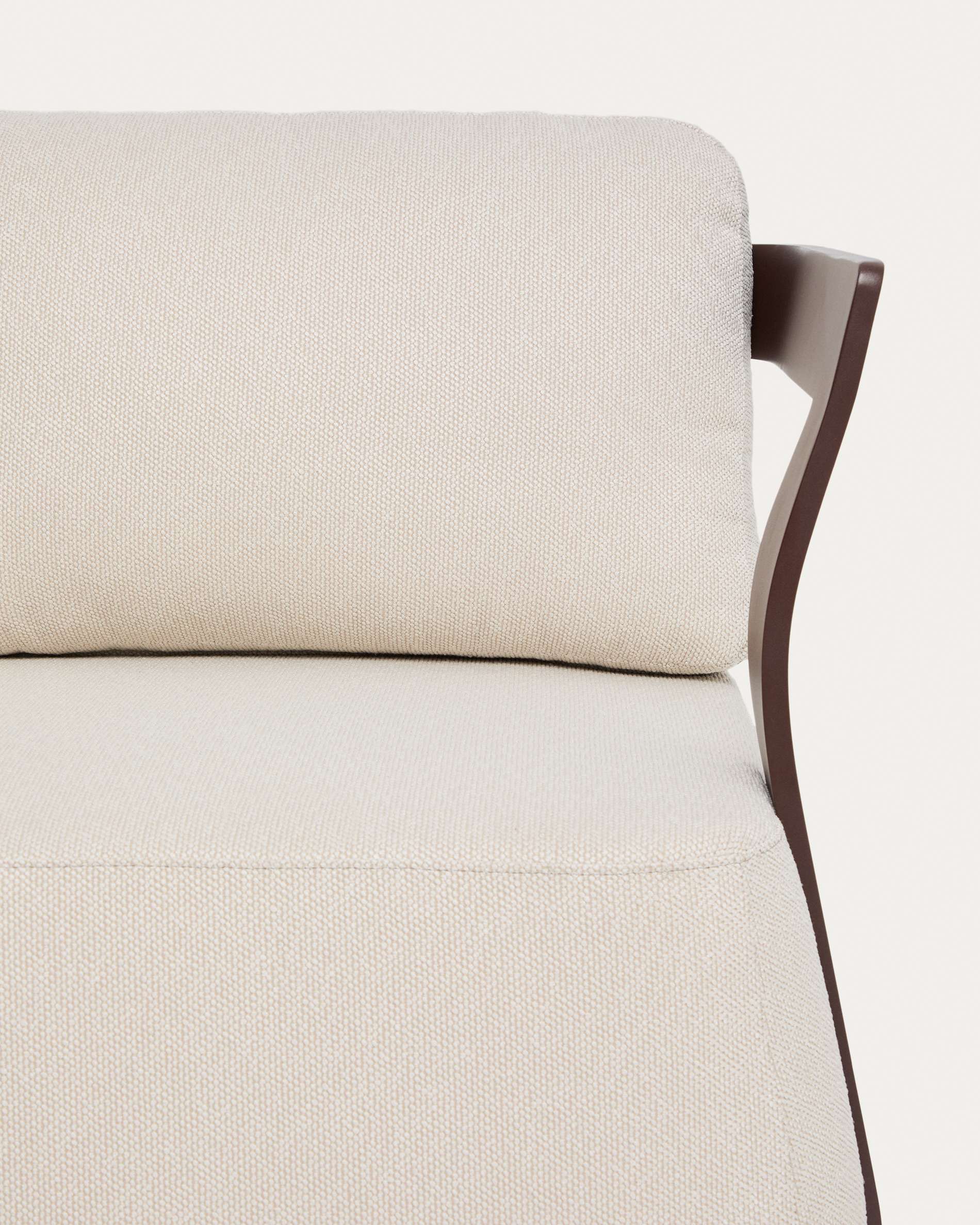 Tamaris brown aluminium 3-seater sofa 217cm