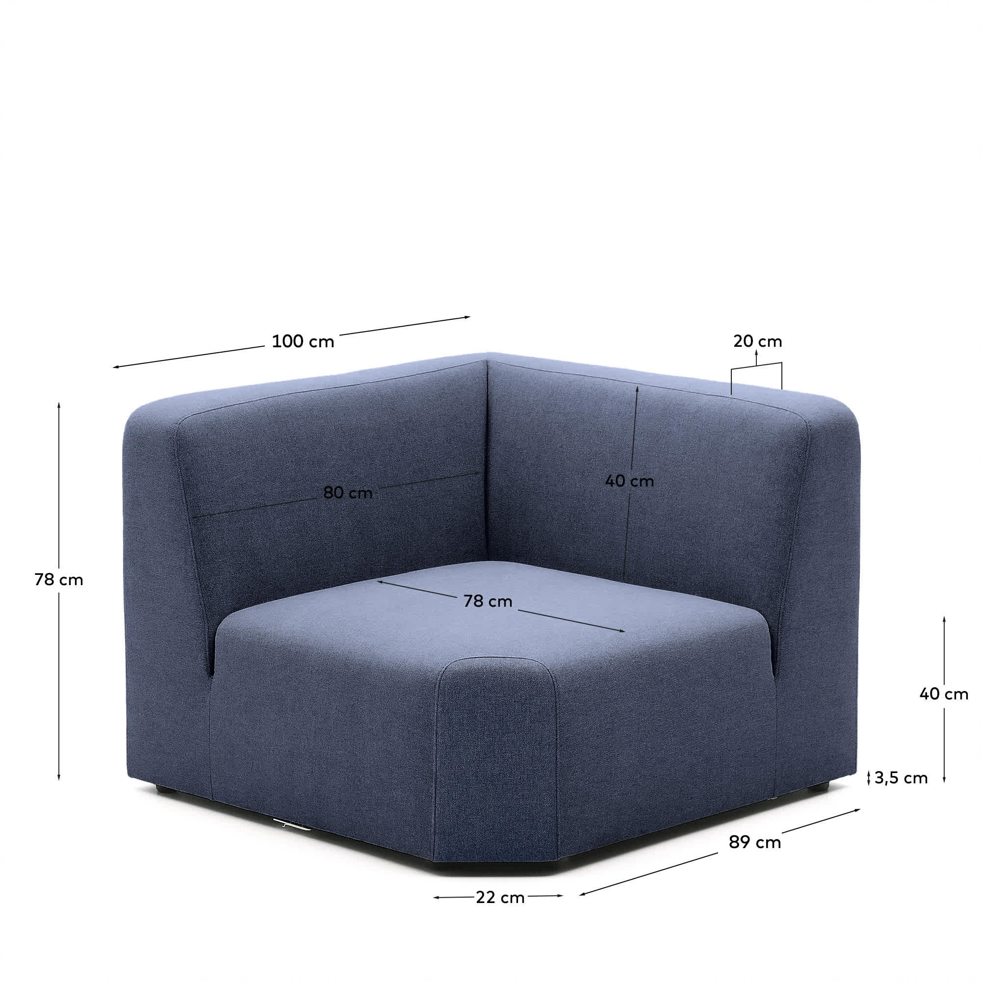 Neom corner module blue 75 cm FSC Mix Credit