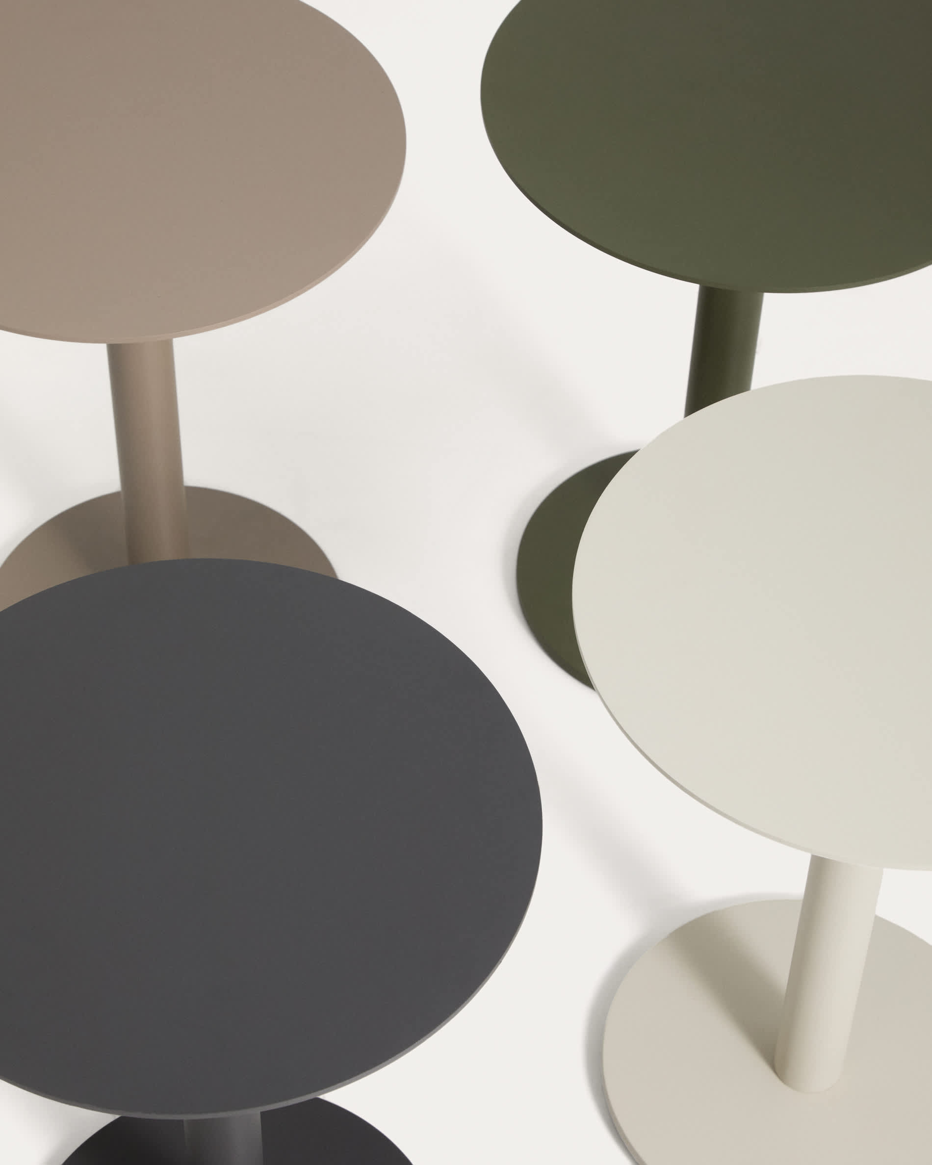 Asinara graphite aluminium side table Ø40cm