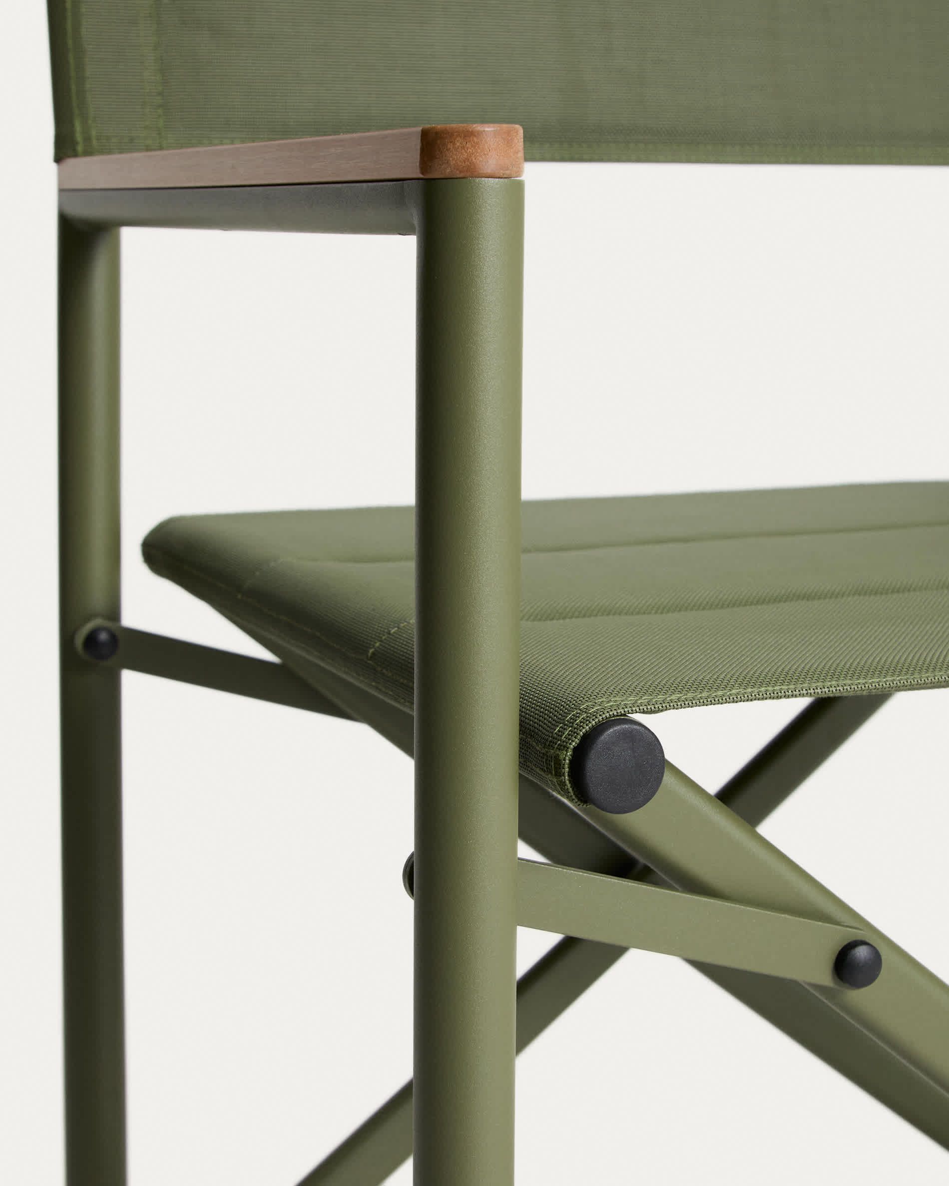 Tisno outdoor folding chair in green aluminium and green texteline