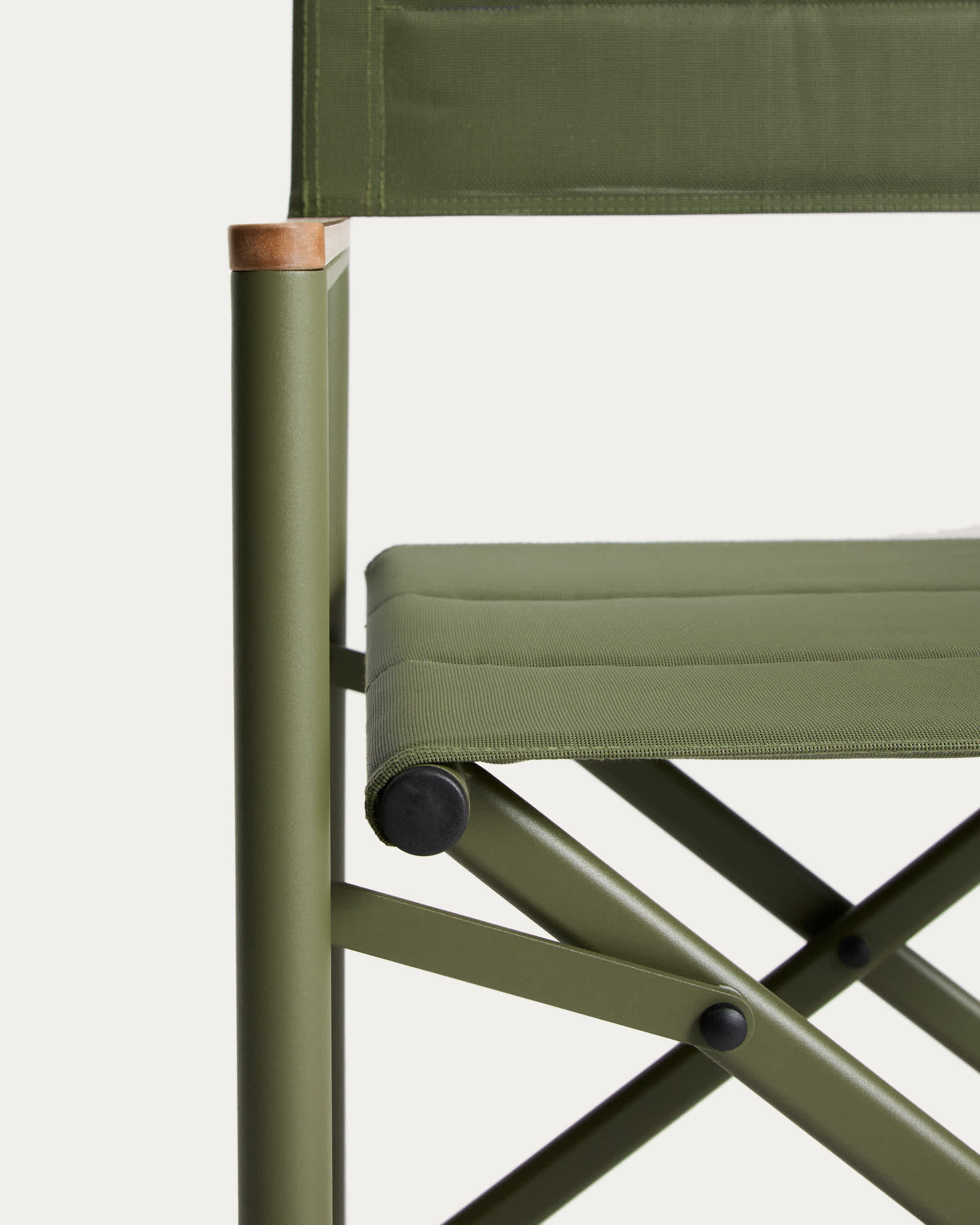 Tisno outdoor folding chair in green aluminium and green texteline