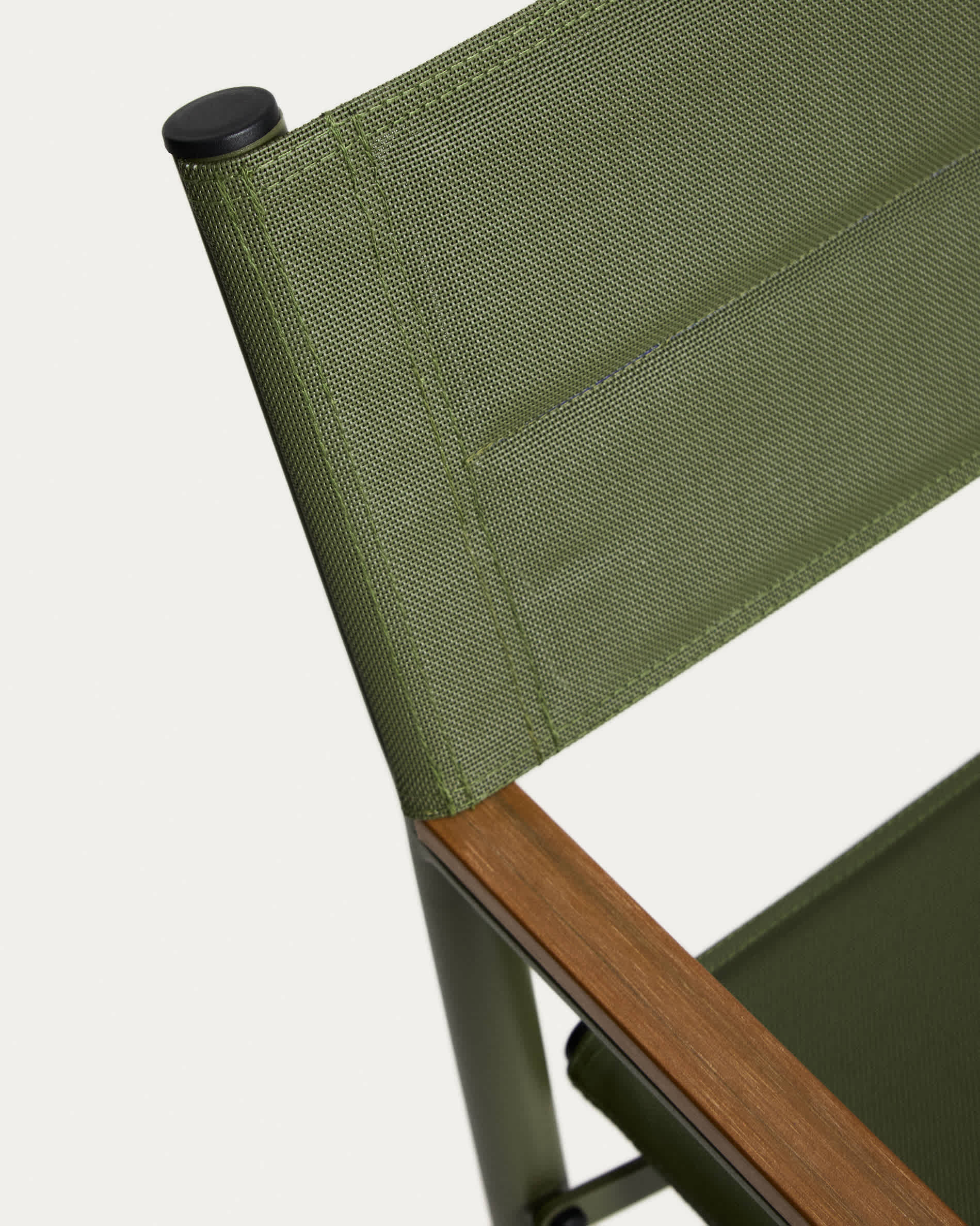 Tisno outdoor folding chair in green aluminium and green texteline