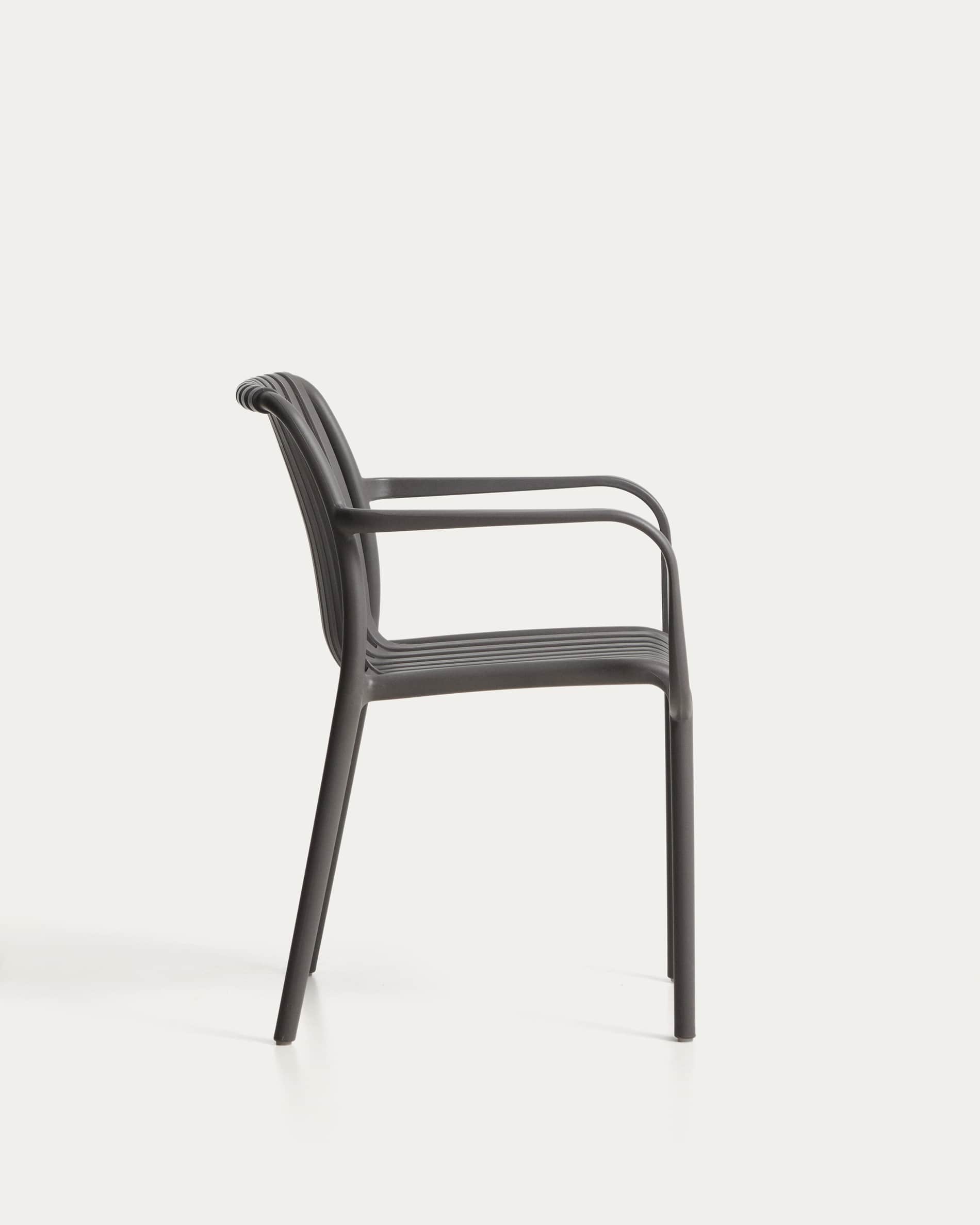Isabellini stackable outdoor chair in graphite