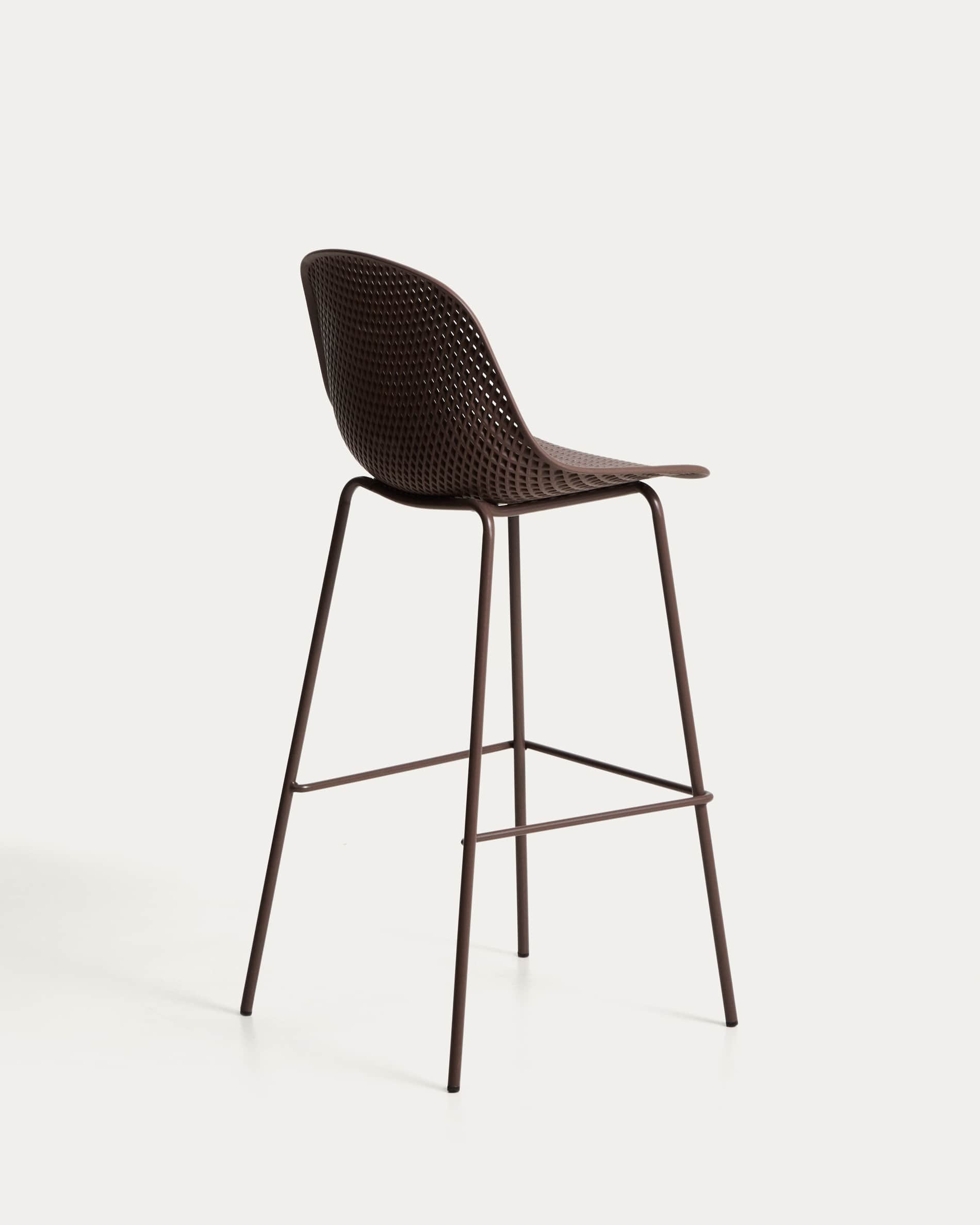 Quinby brown outdoor stool 75cm