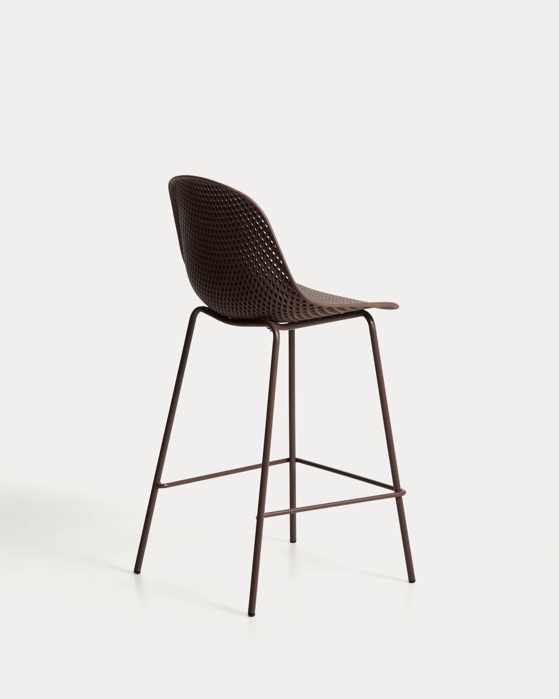 Quinby brown outdoor stool 65cm