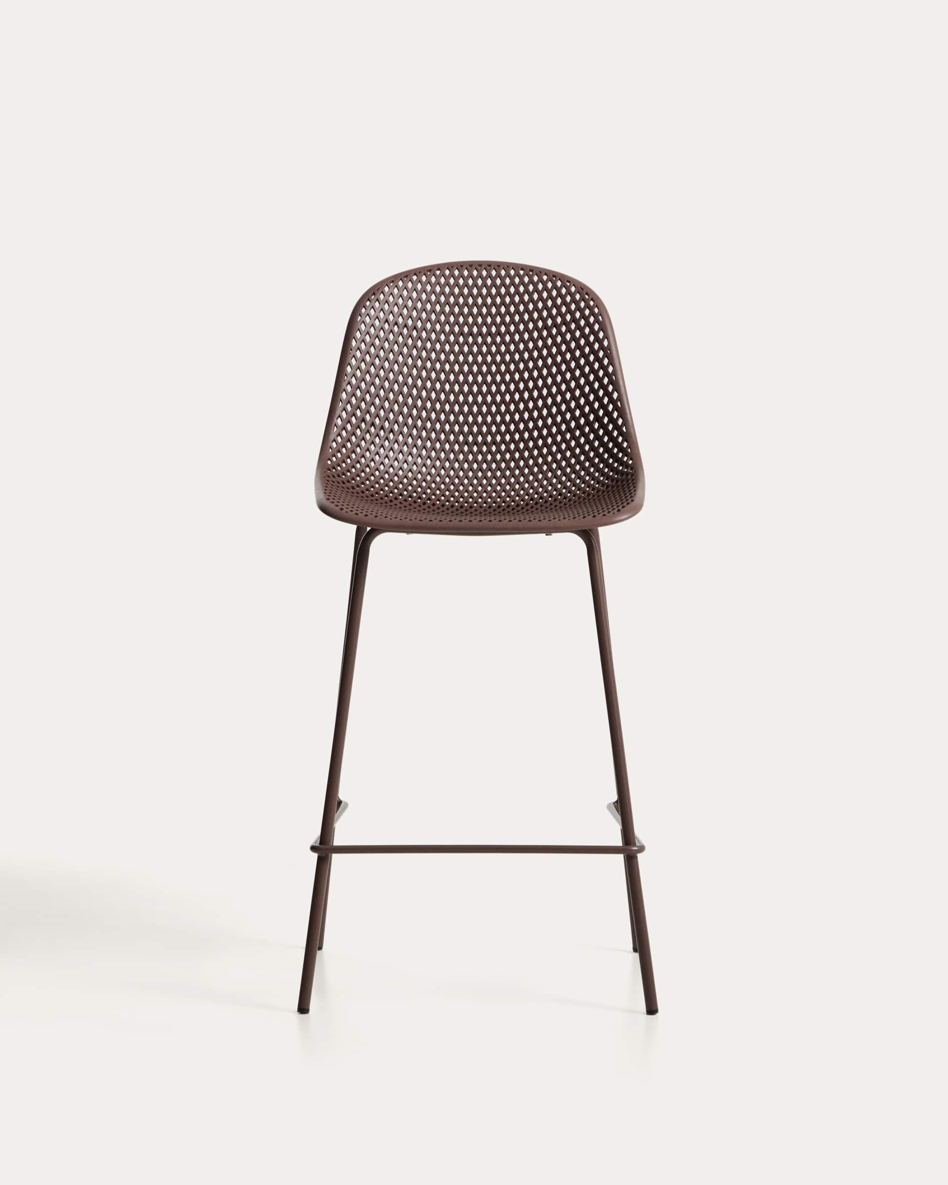 Quinby brown outdoor stool 65cm