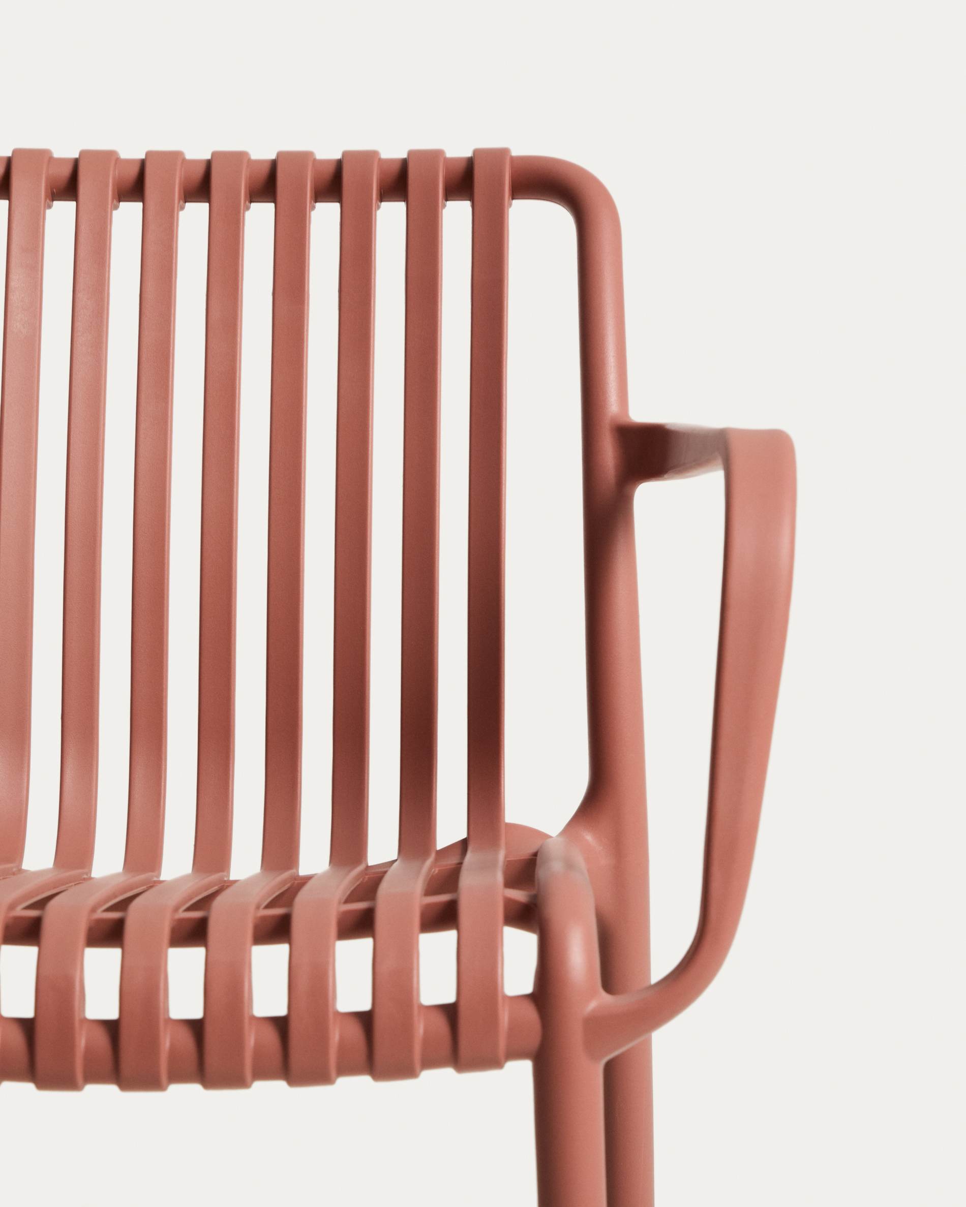 Isabellini stackable outdoor chair in terracotta