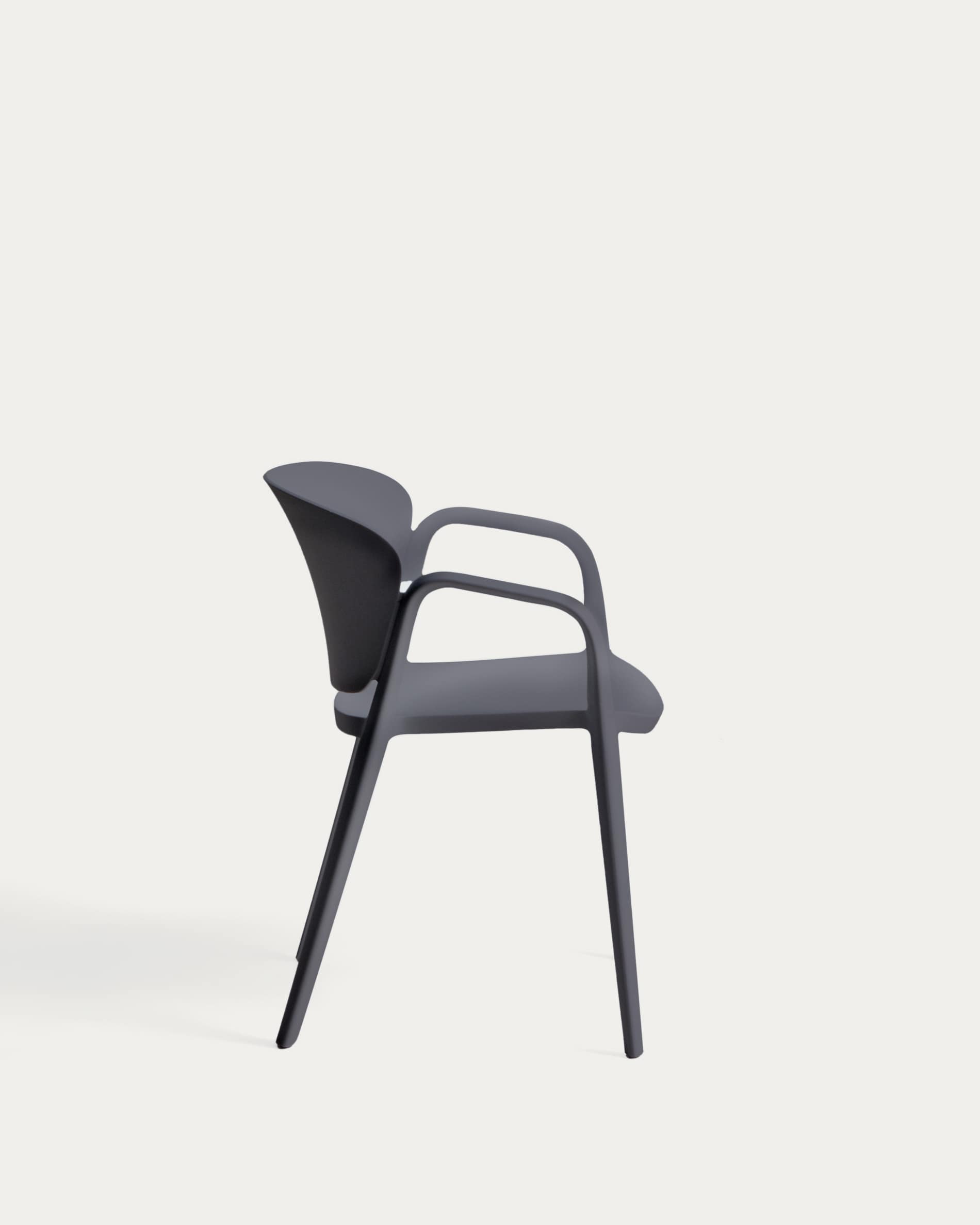 Ania stackable outdoor chair in dark grey