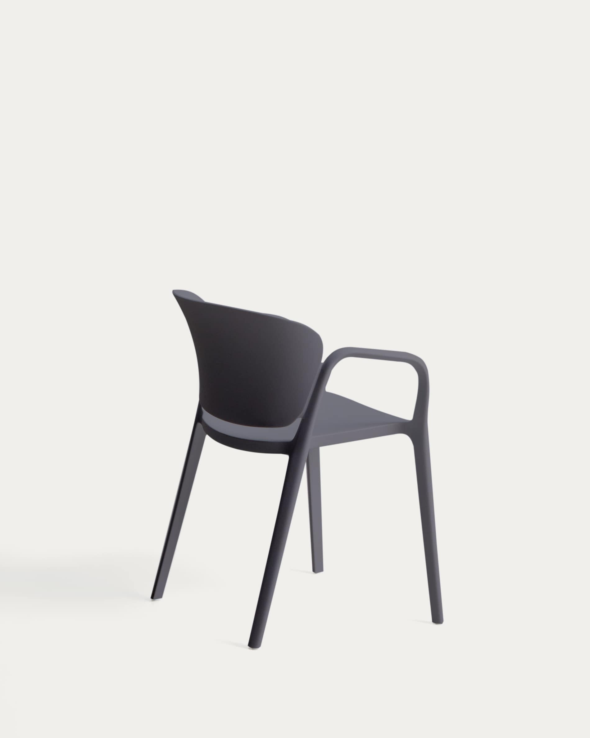 Ania stackable outdoor chair in dark grey