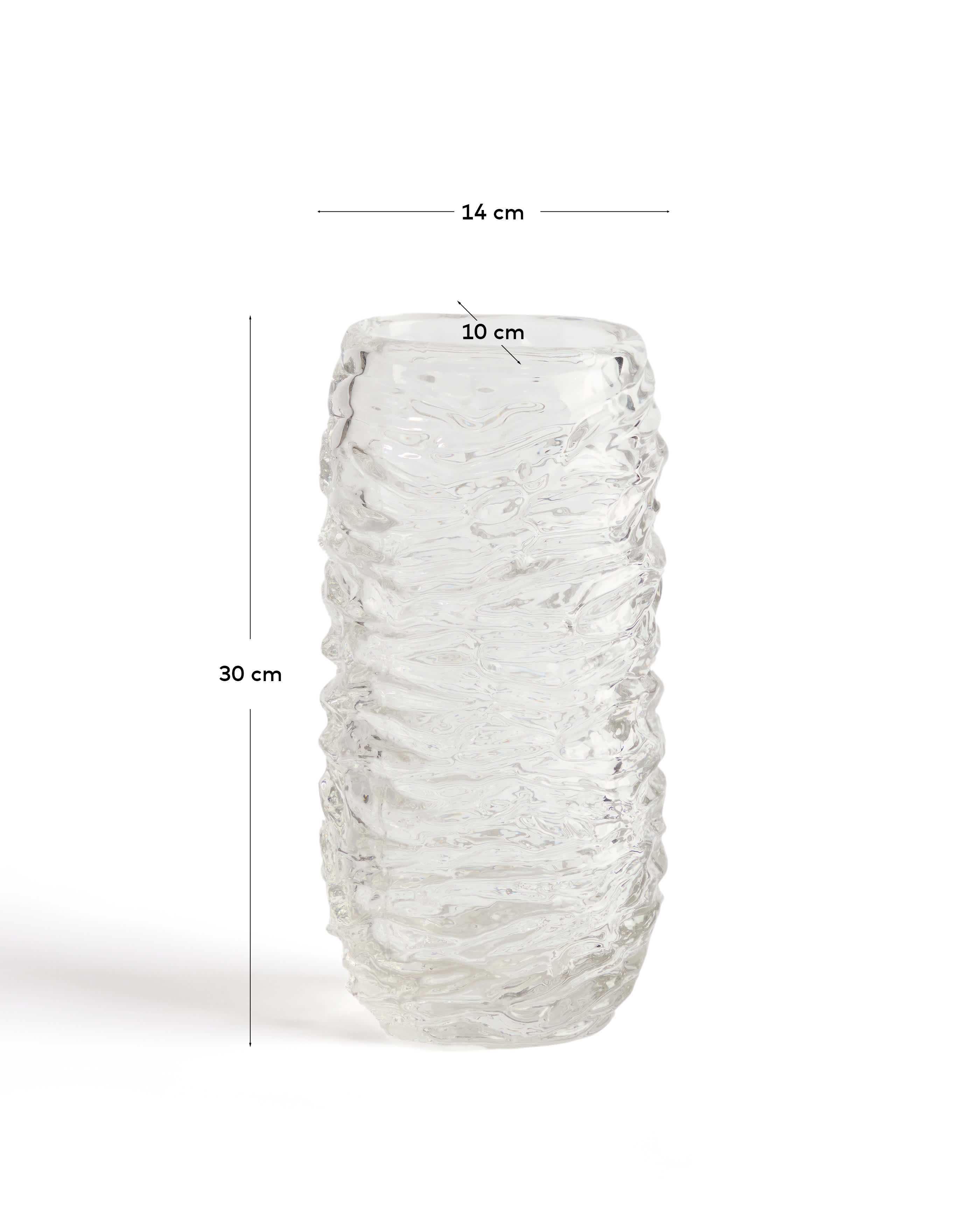 Vorma clear glass vase 29.5cm