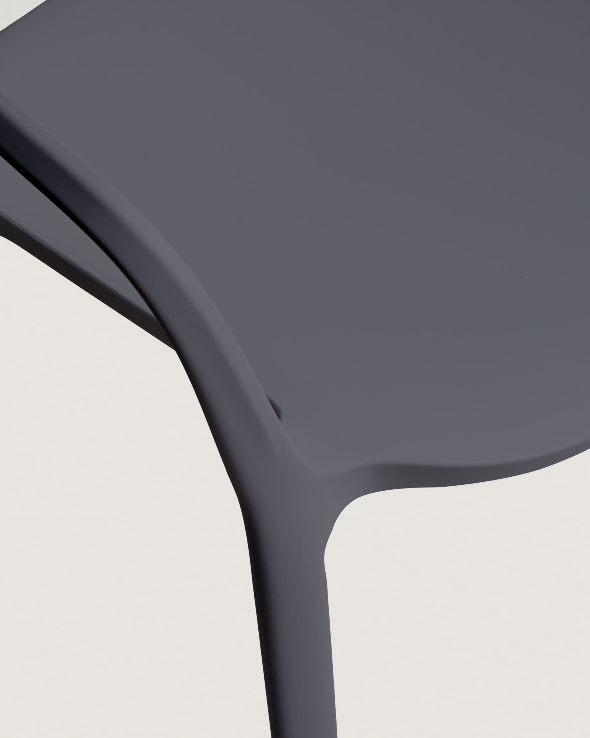 Ania stackable outdoor chair in dark grey