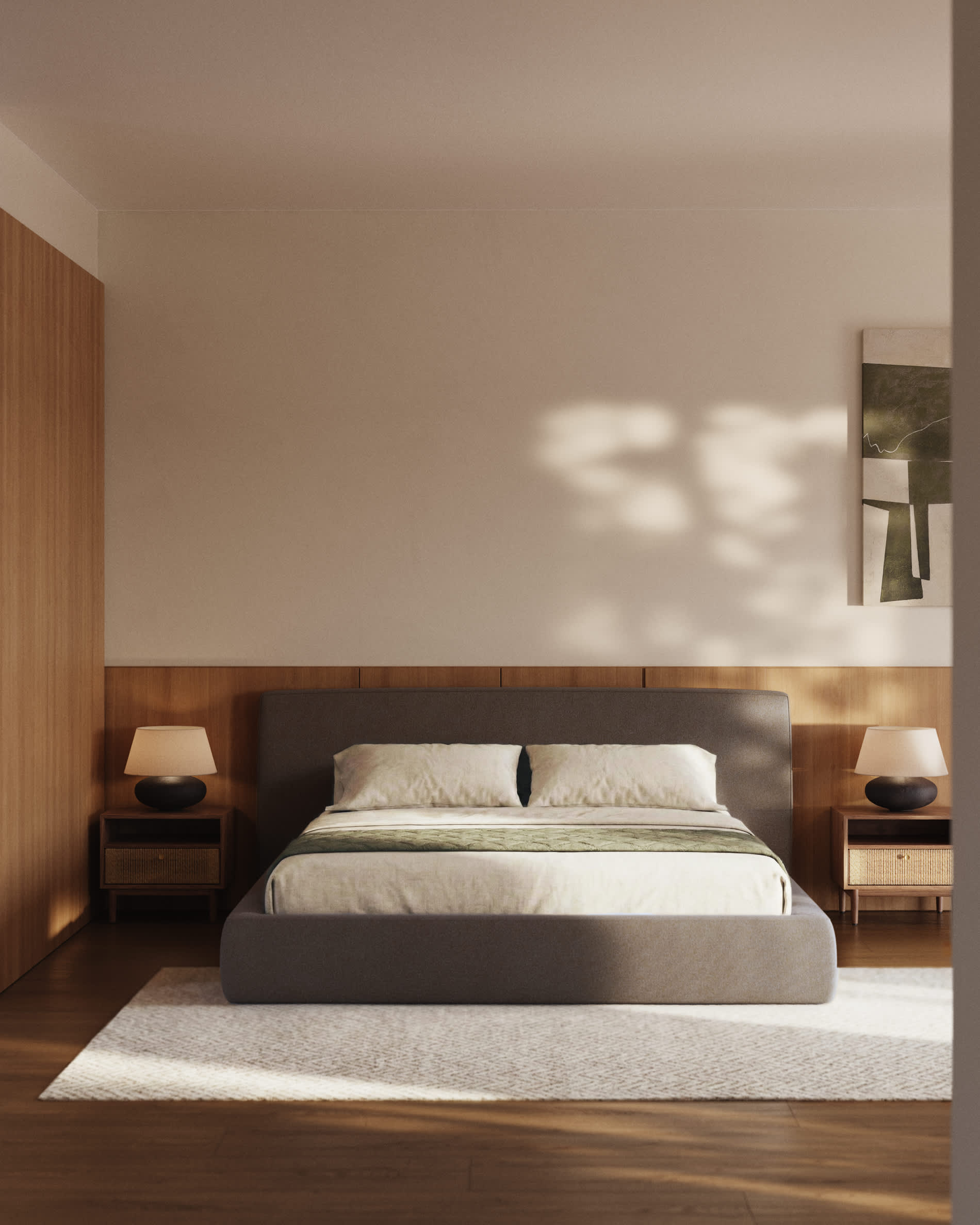 Blok brown bed with removable cover for 180 x 200cm mattress FSC Mix Credit