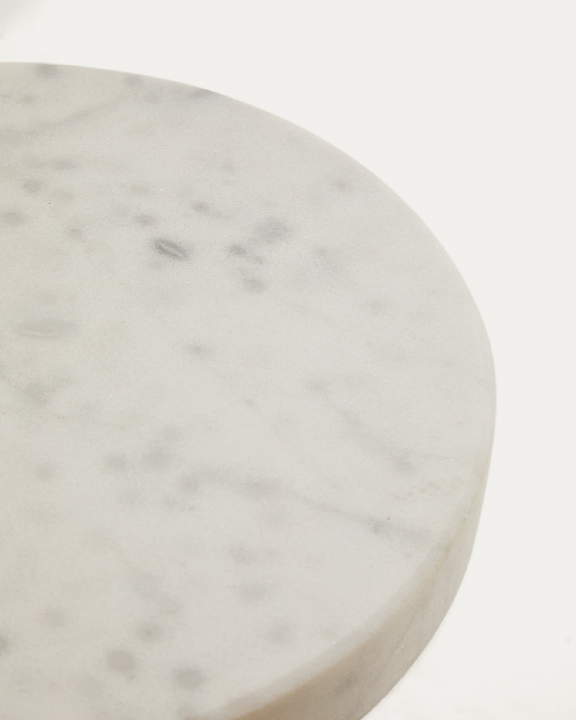 Madali floor lamp in steel with white finish and white marble