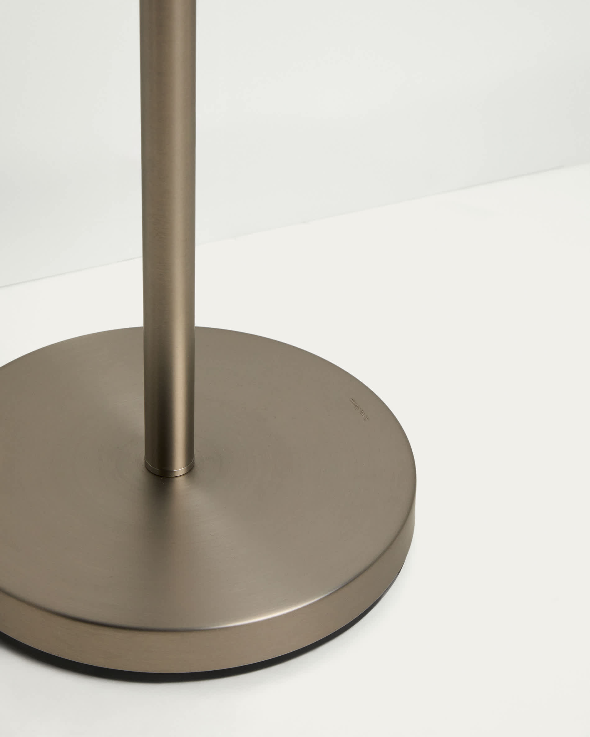 Navat metal floor lamp with brushed silver finish