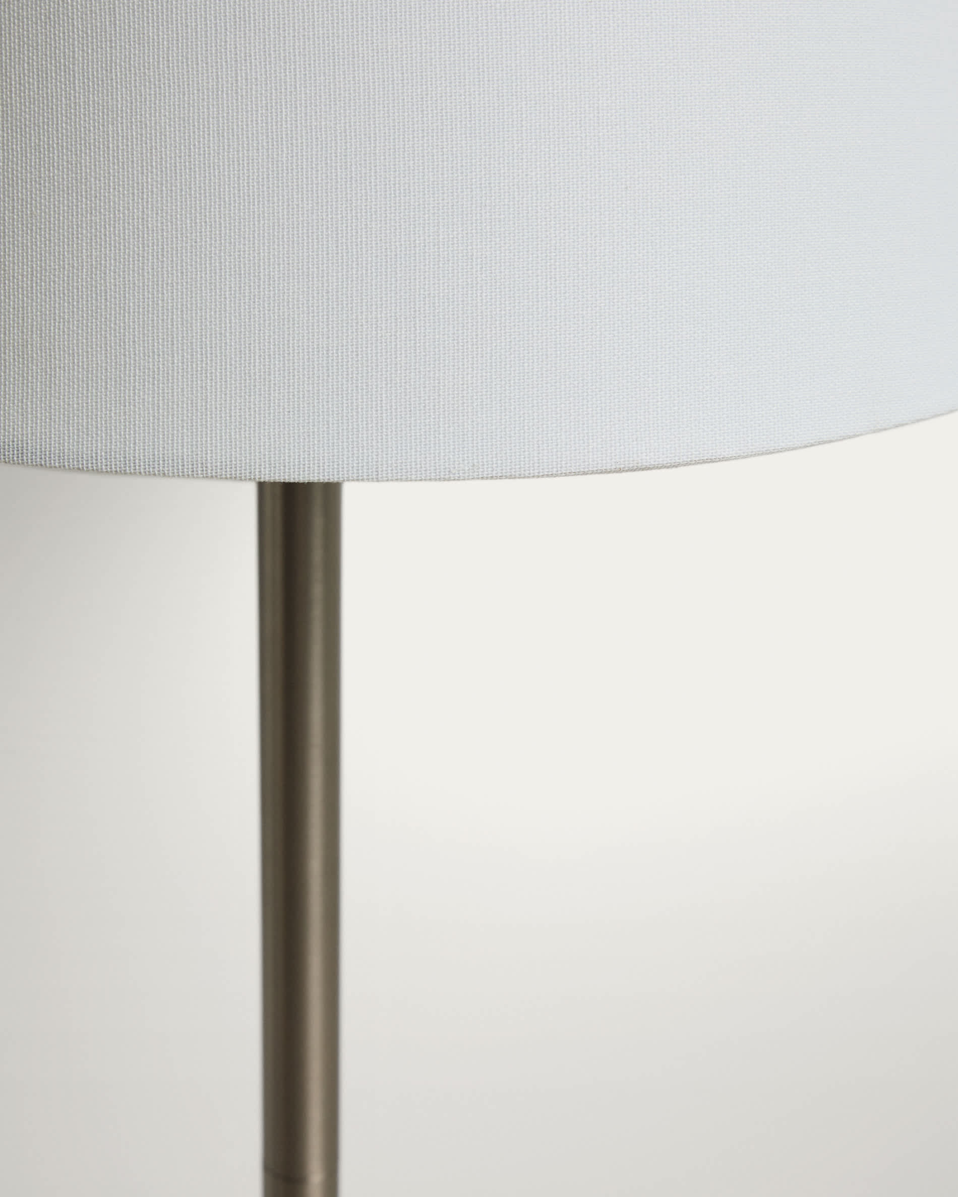 Navat metal floor lamp with brushed silver finish