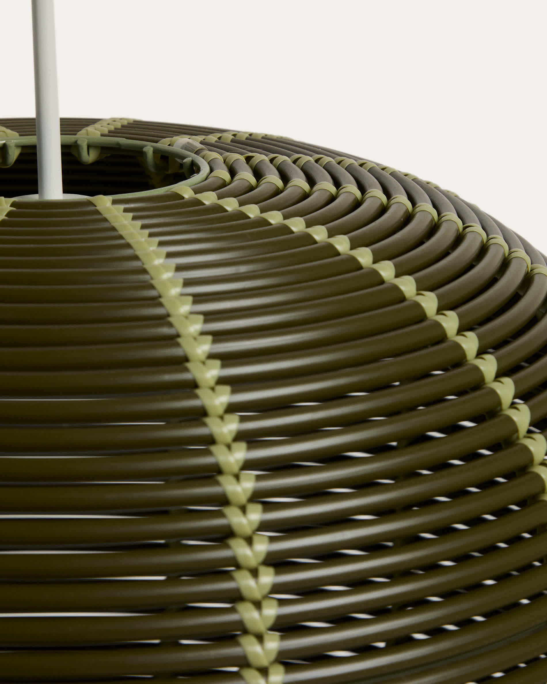 Garoina lampshade for outdoor ceiling lamp in green synthetic rattan Ø 50cm