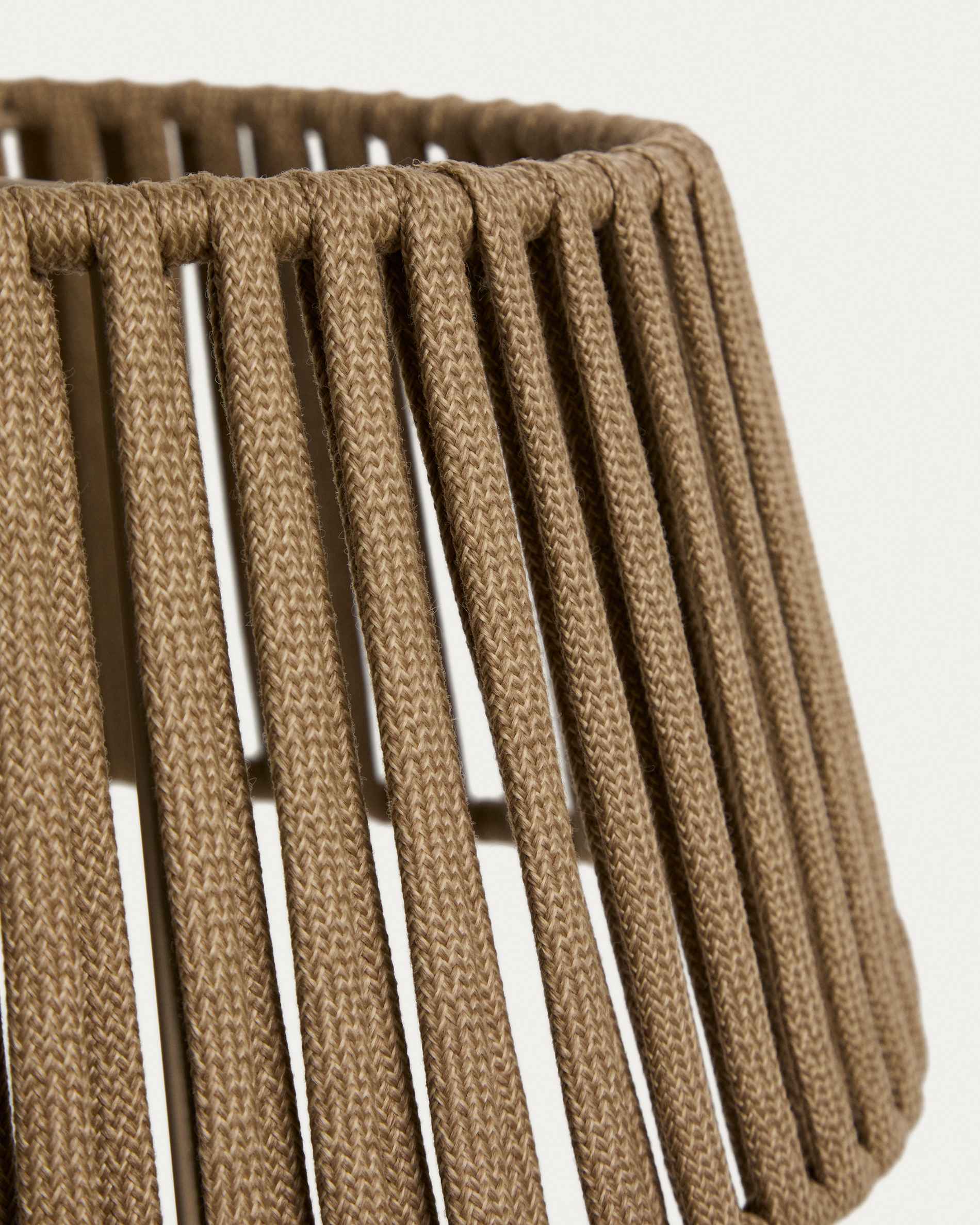 Aldet ceiling lamp shade in beige flat rope cord Ø46cm