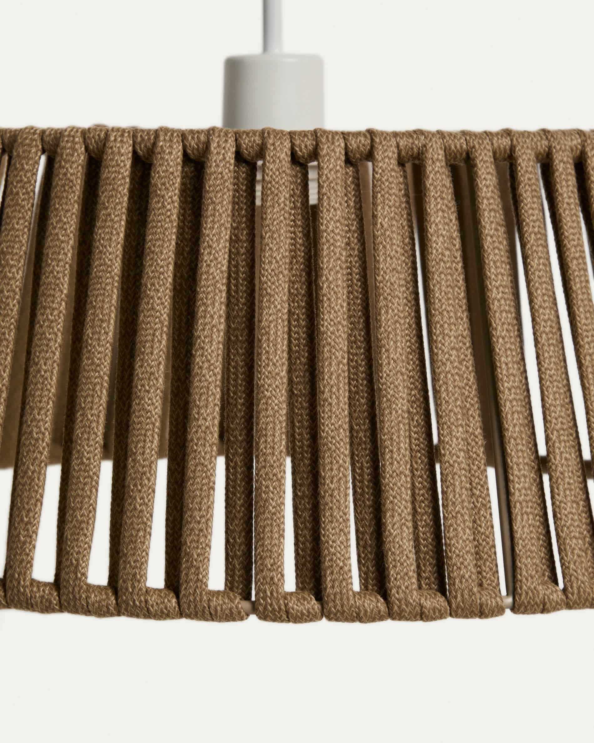 Aldet ceiling lamp shade in beige flat rope cord Ø46cm