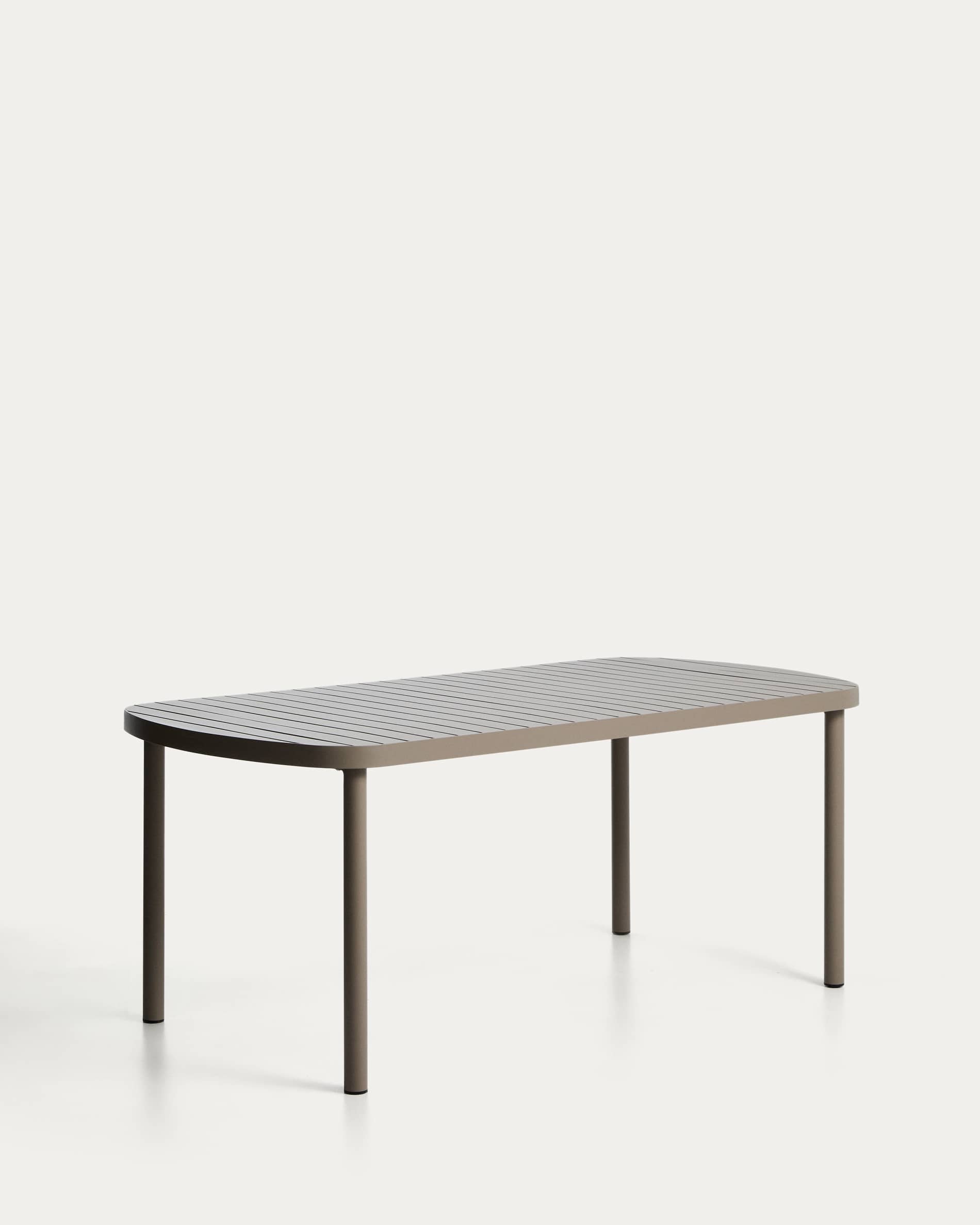 Joncols outdoor table in aluminium with taupe painted finish 180 x 90cm