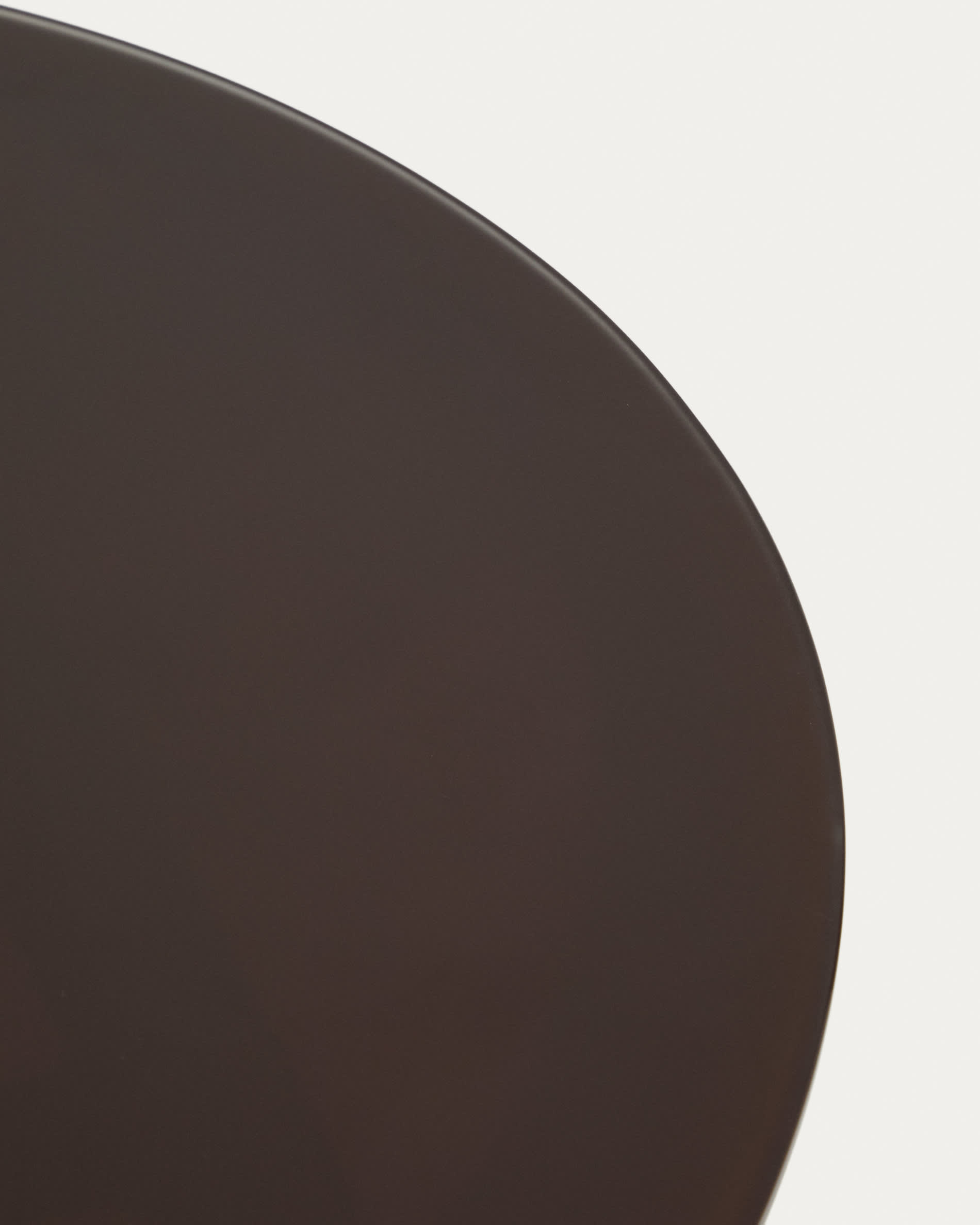 Erice oval table in aluminium and brown tempered glass 180 x 90 cm
