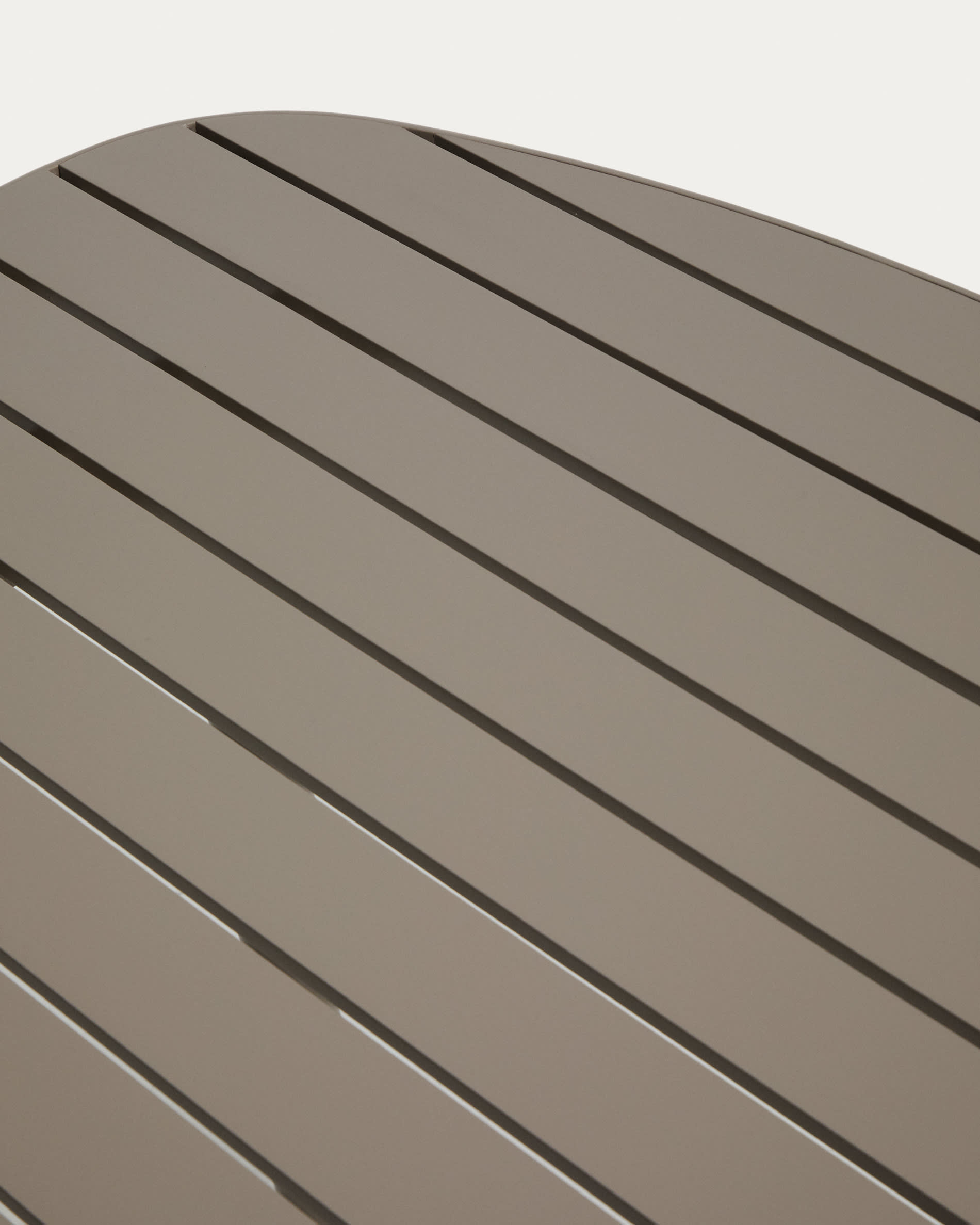 Joncols outdoor table in aluminium with taupe painted finish 180 x 90cm
