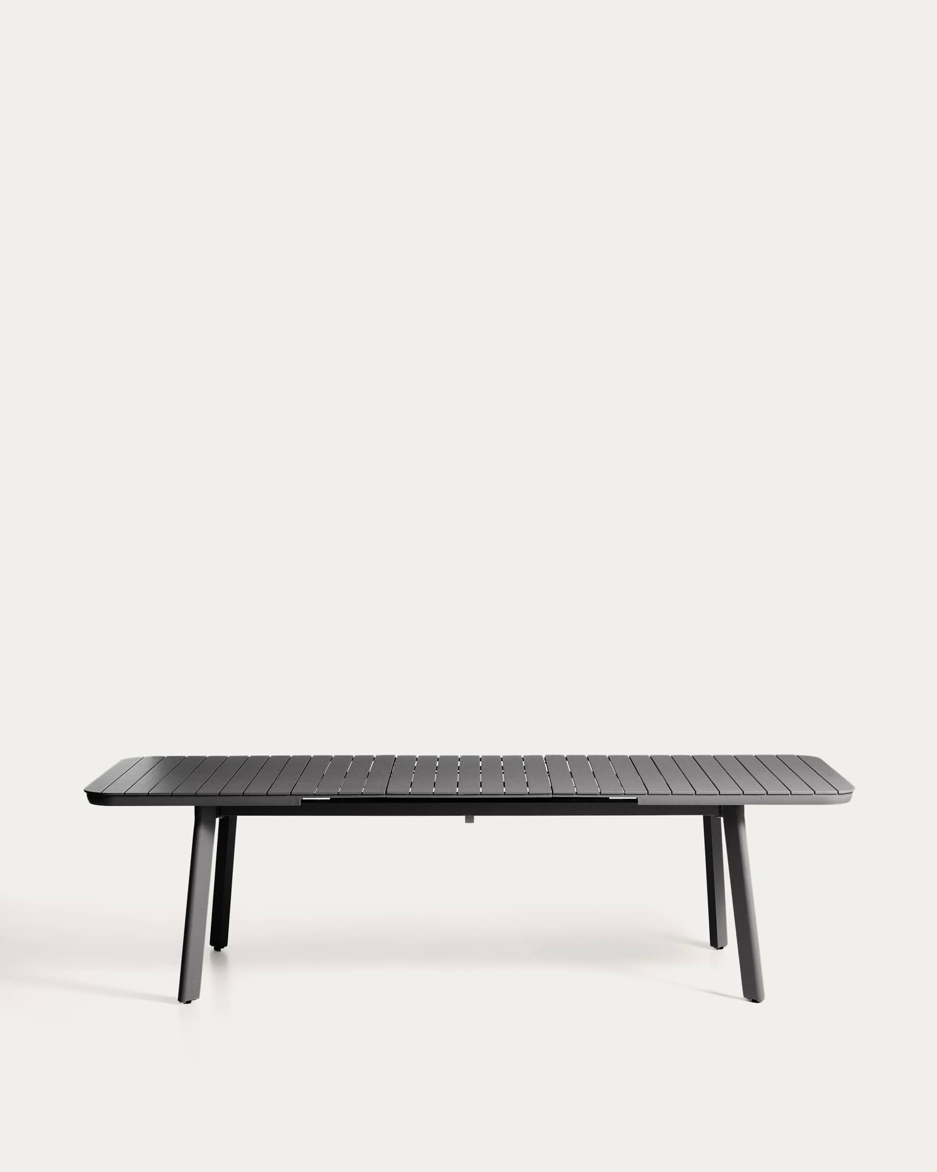 Izola extendable outdoor table in aluminium with graphite finish 220 (280) x 100cm