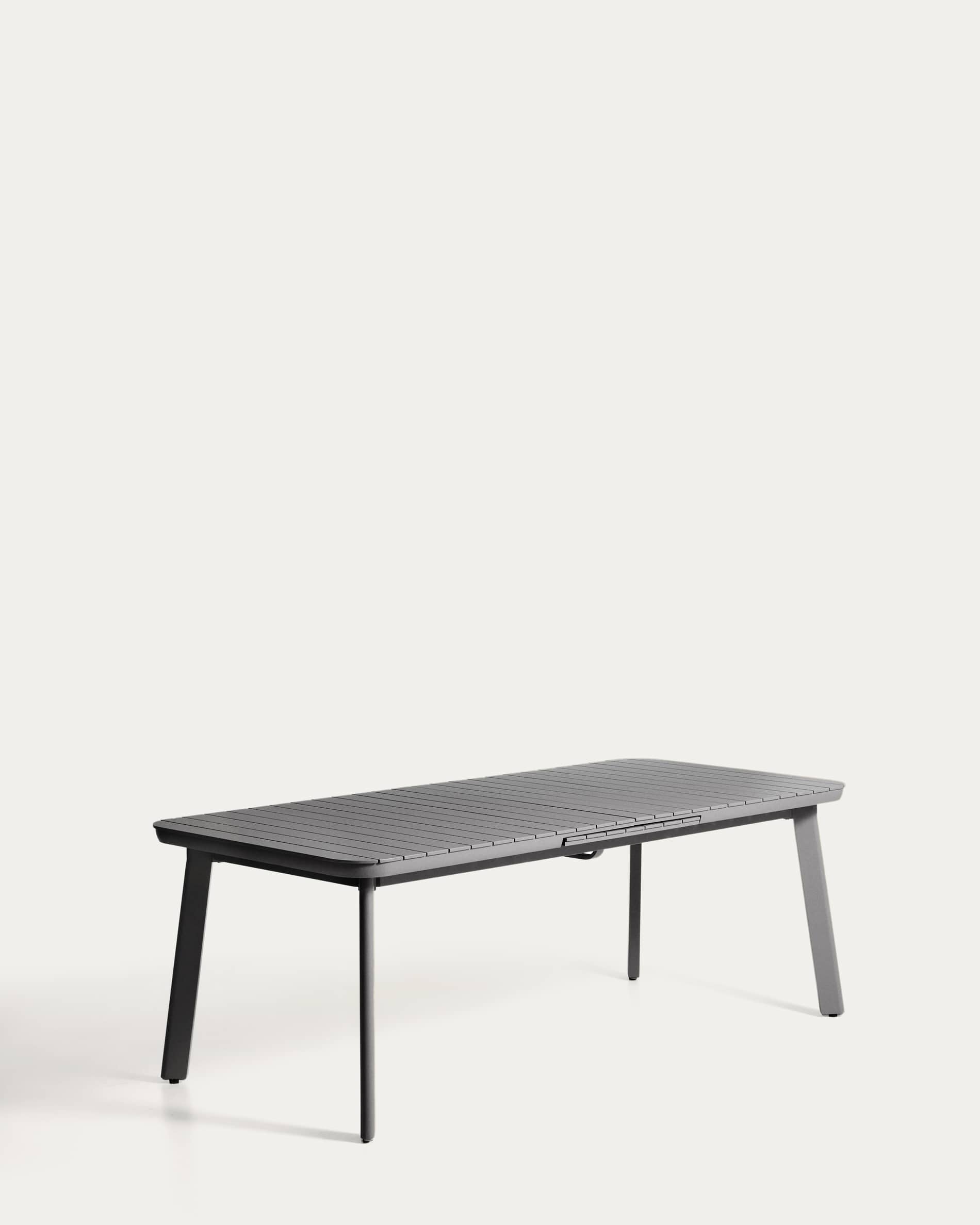 Izola extendable outdoor table in aluminium with graphite finish 220 (280) x 100cm