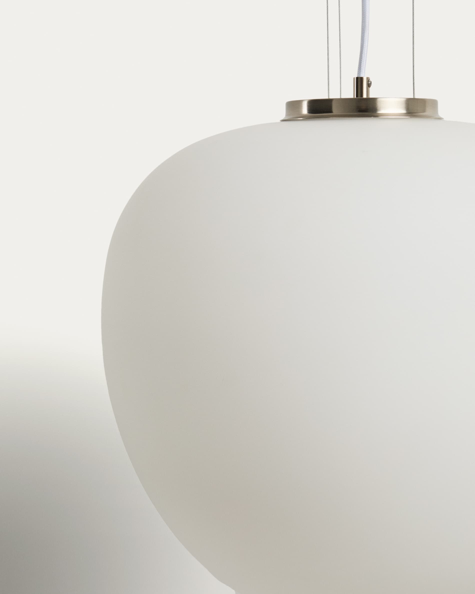 Ardali ceiling lamp in smoked glass and steel with brushed finish Ø25cm