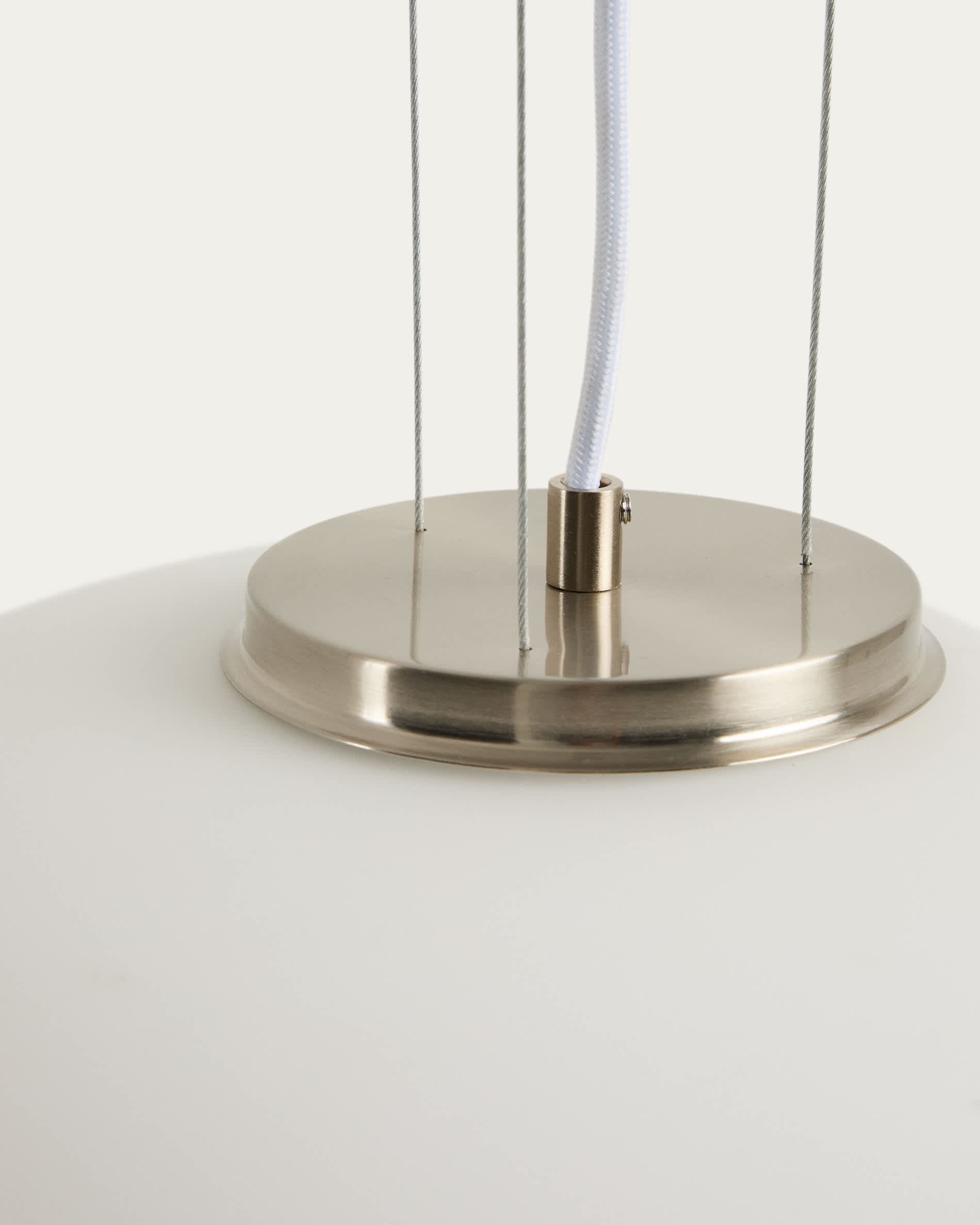 Ardali ceiling lamp in smoked glass and steel with brushed finish Ø25cm