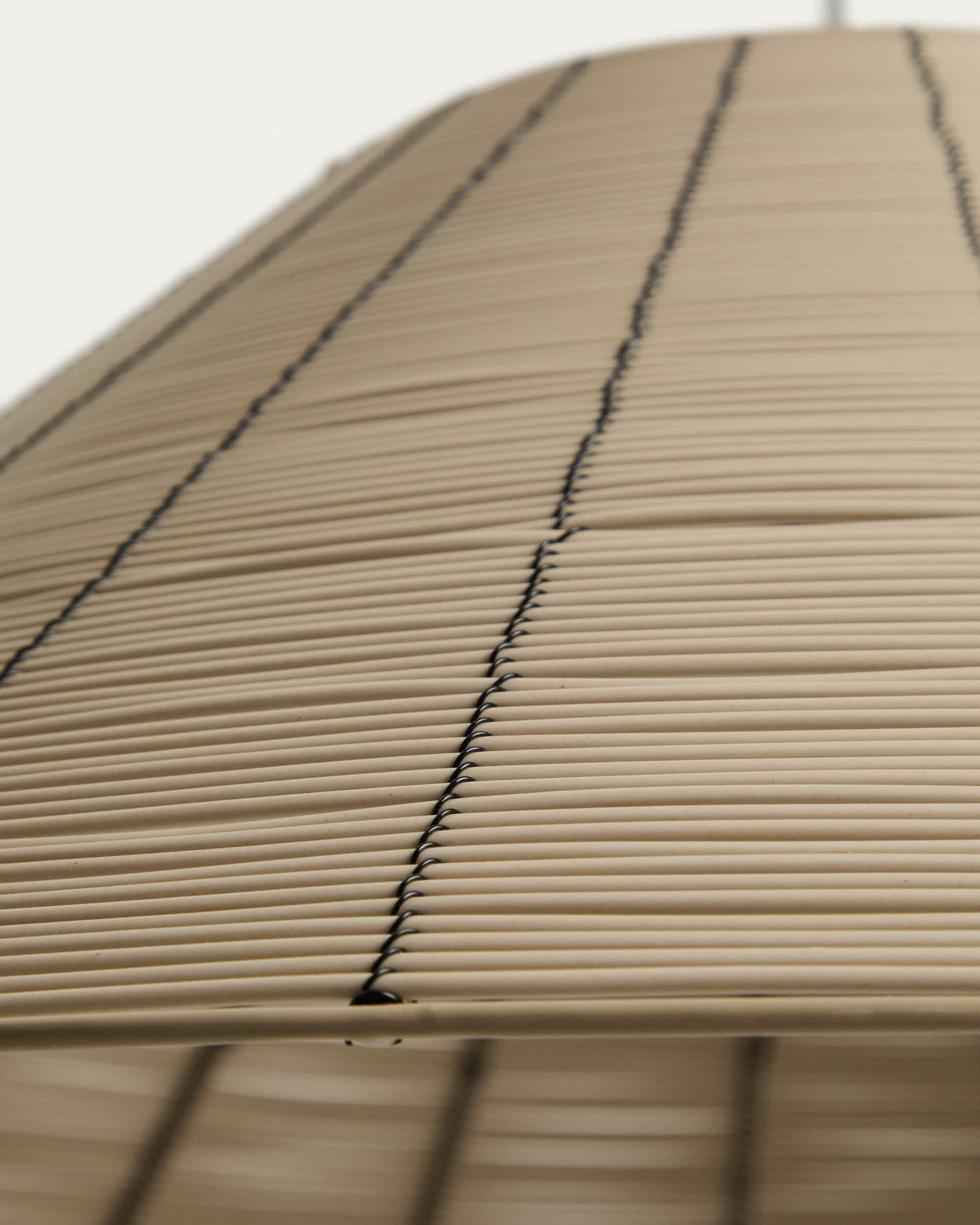 Saranella lampshade for outdoor ceiling lamp in light grey synthetic rattan Ø 70cm