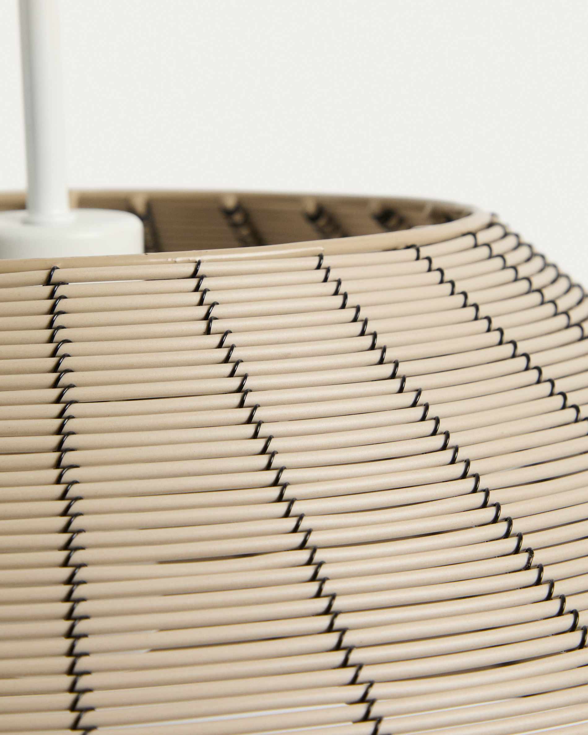 Saranella lampshade for outdoor ceiling lamp in light grey synthetic rattan Ø 70cm